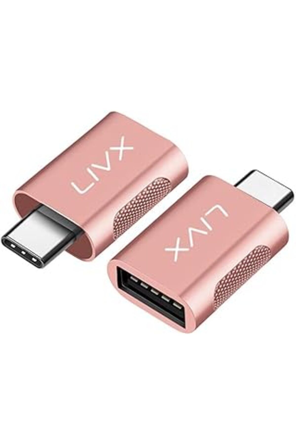 Livx Usb 3.0 To Type-C Çevirici Dönüştürücü Otg Adaptör Rose Gold Otgrg İkili