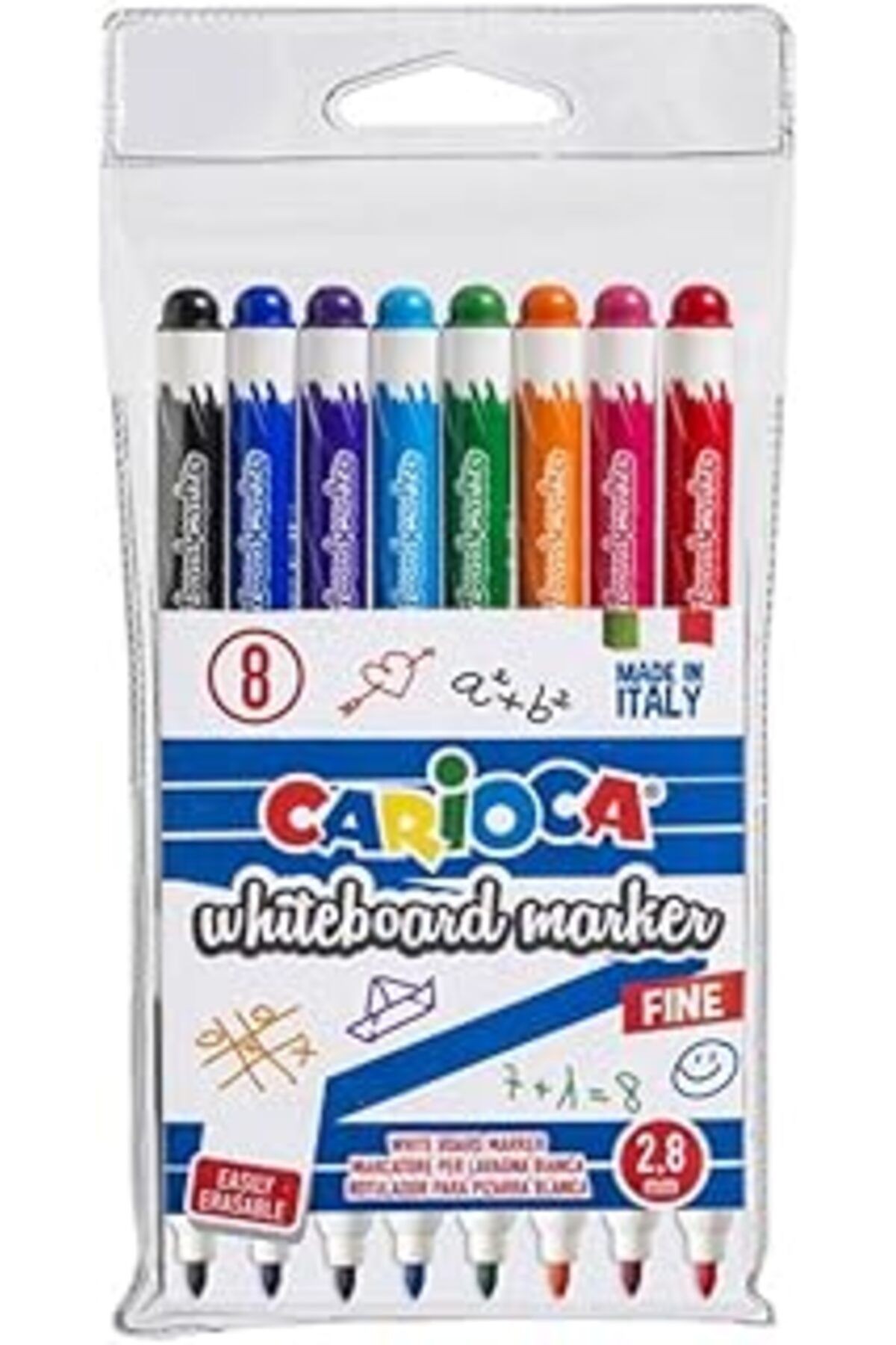 Carioca Beyaz Tahta Kalemi 8 Renk 8'Li Pvc 2.8 Mm