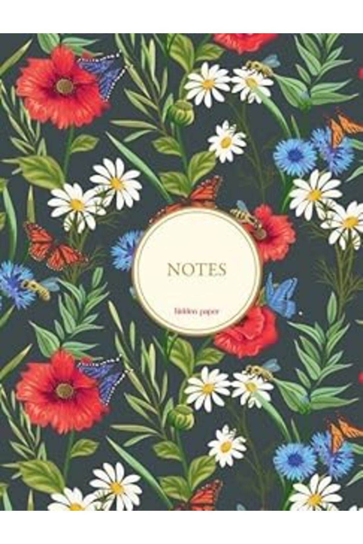 Bez Ciltli Çizgili Notebook, Defter, Not Defteri, Sert Kapak, A5 Boyut - No:5