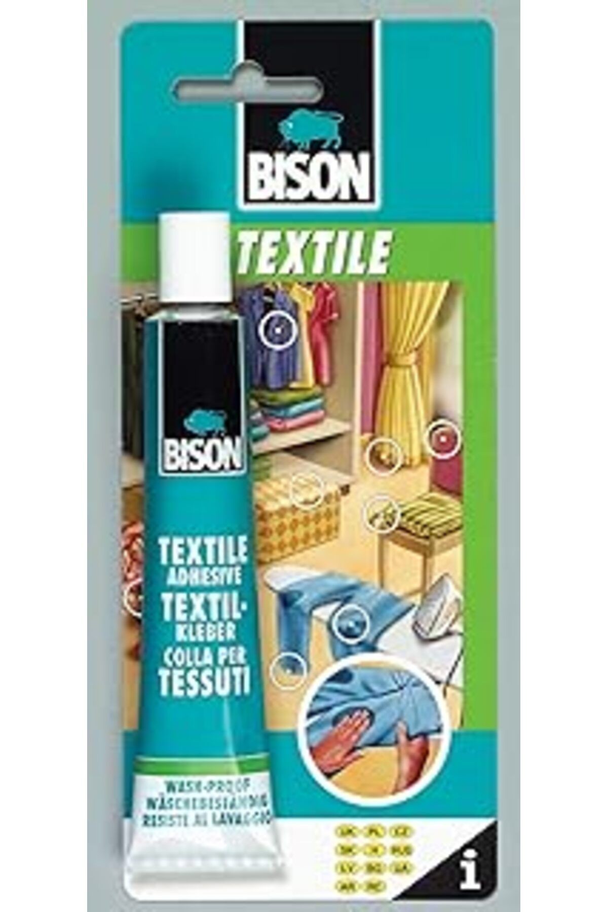 Bison Tekstil Her Çeşit Kumaş Için Yırtık Ve Delik Tamirat Yapıştırıcısı, 25 ml