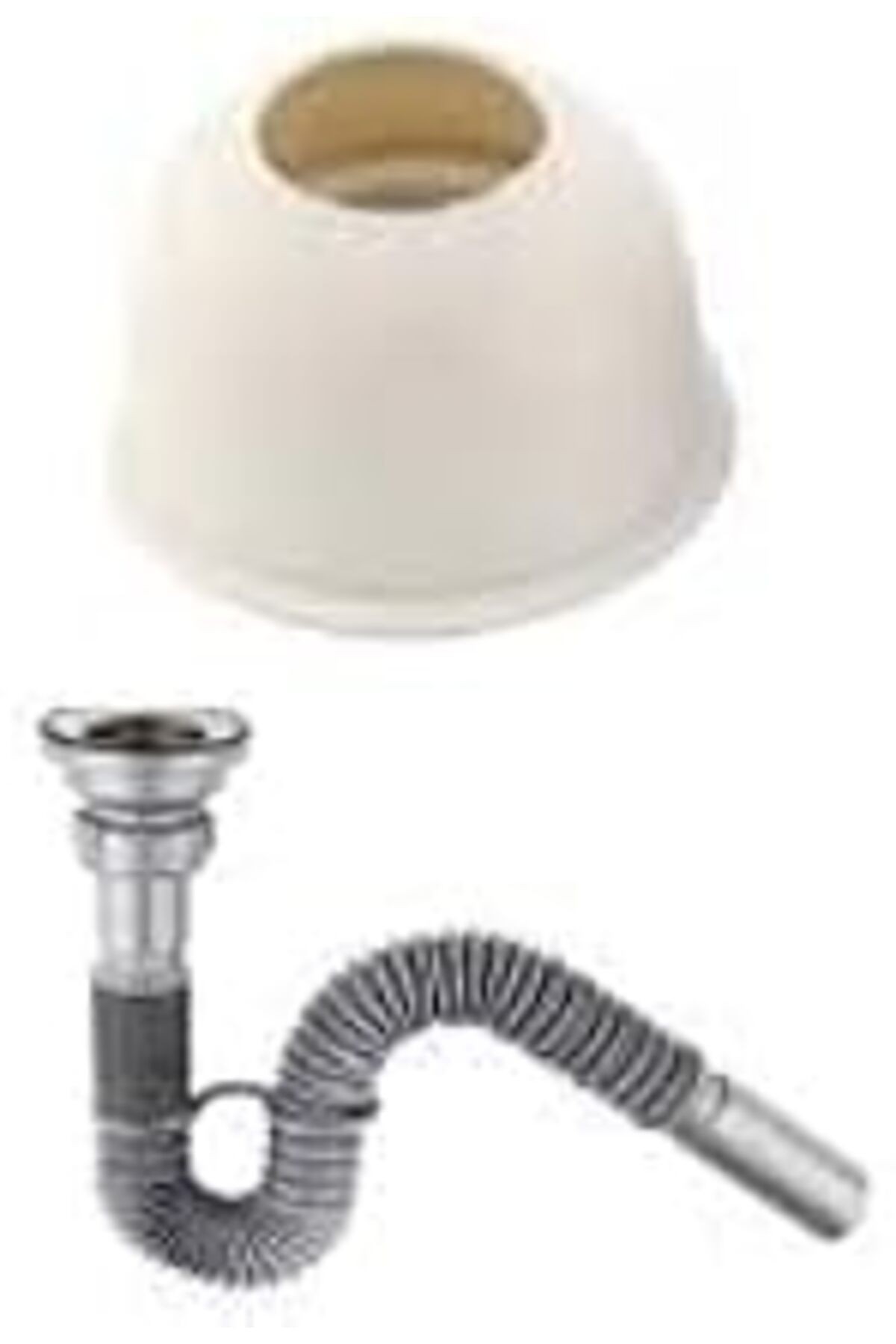 Feyza Yapi Donau Lüx Paslanmaz Gri Lavabo Ve Evye Sifonu 32 Mm Çıkışlı