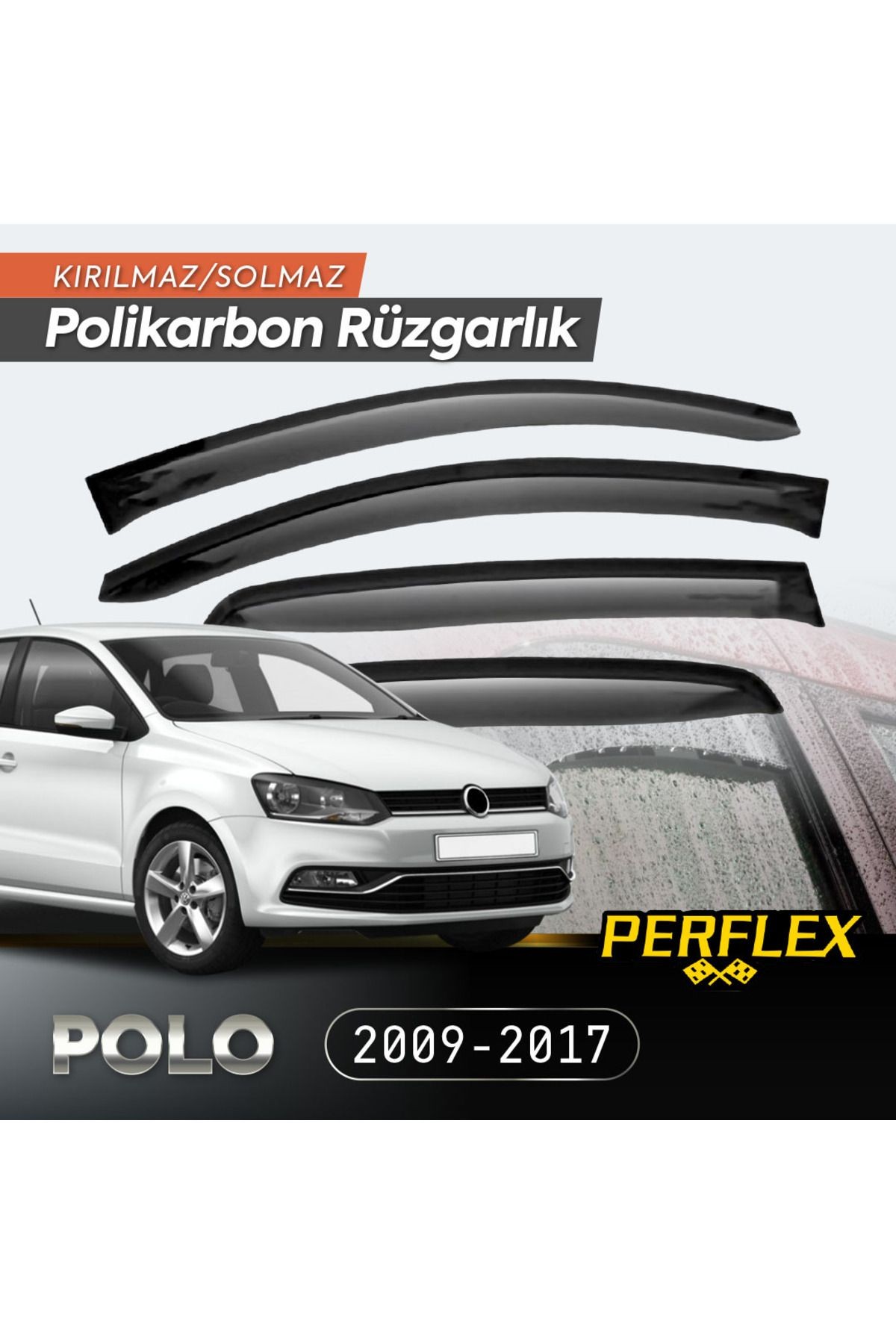 Vw Polo 2009-2017 Cam Rüzgarlığı V2 Düz