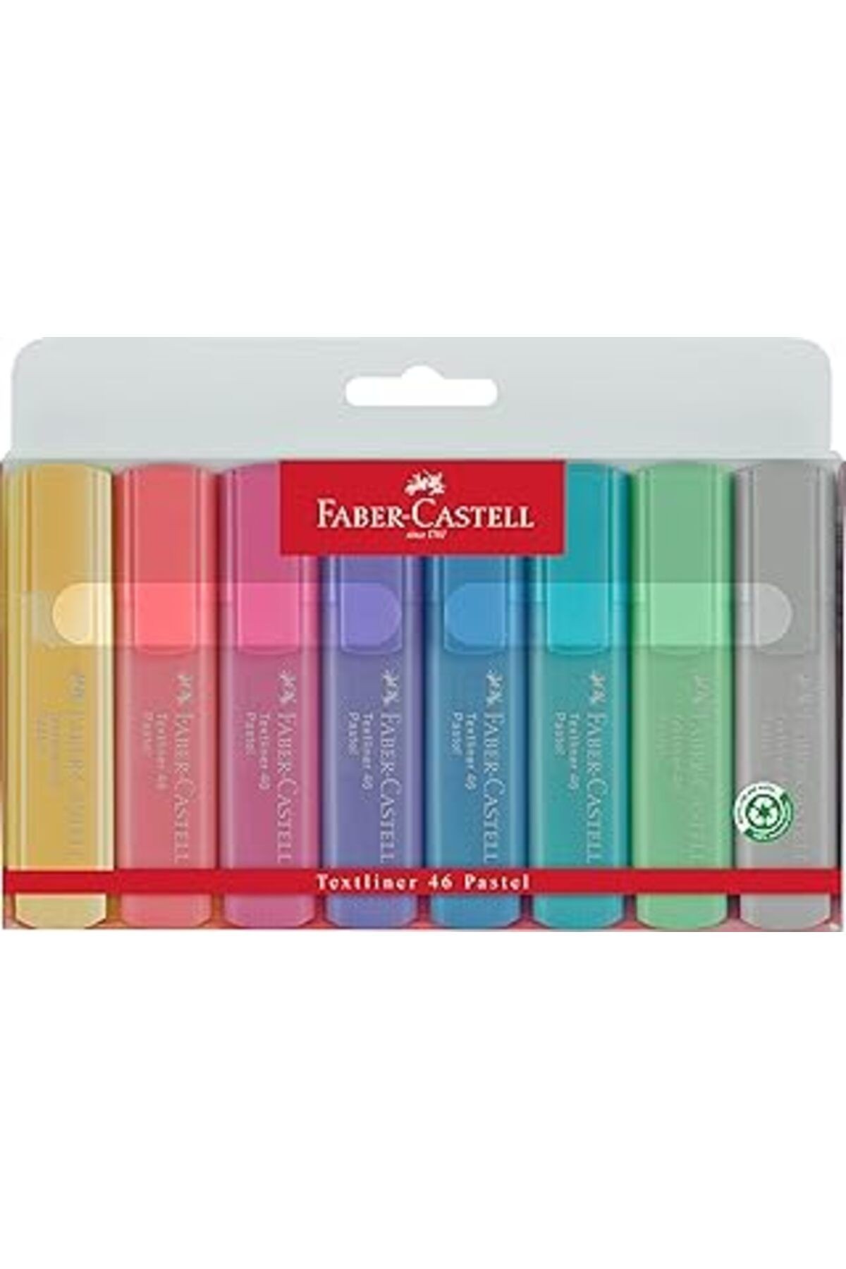 Faber-Castell Fosforlu Kalem, Pastel Renkler, 4 Renk, 8'Li