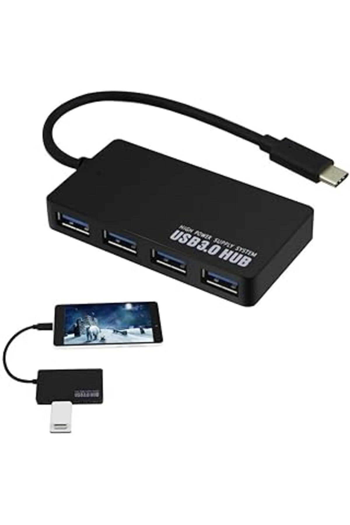 Güncelçarşı Type C Usb 3.1, 4xusb 3.0 Hub Çoklayıcı Dönüştürücü Switch Type C To Usb Çevirici
