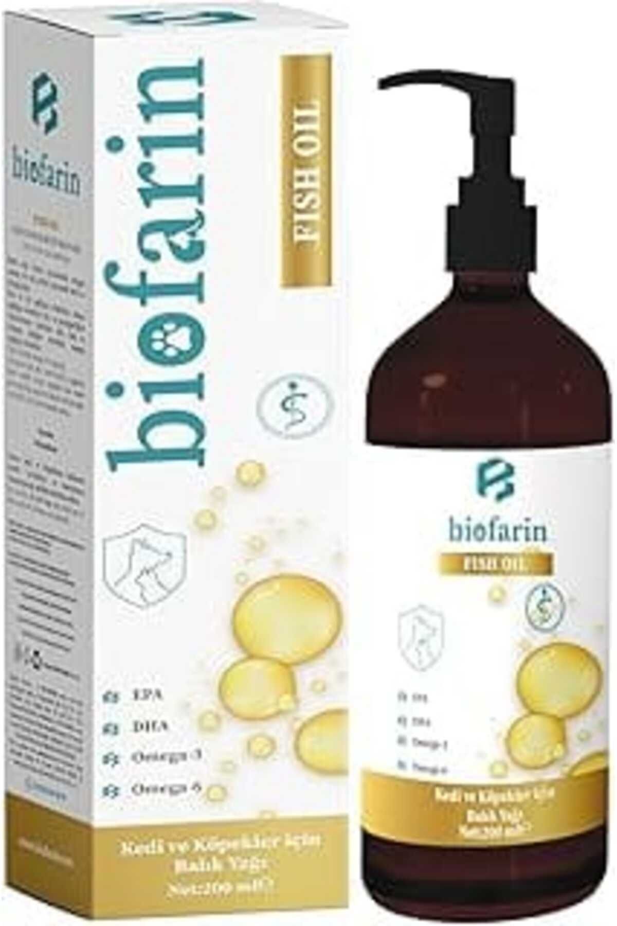 Biofarin Fish Oil 200 Ml Kedi Ve Köpekler Için Tüy Sağlığı Destekleyici Omega-3 & 6 Içerikli Balık