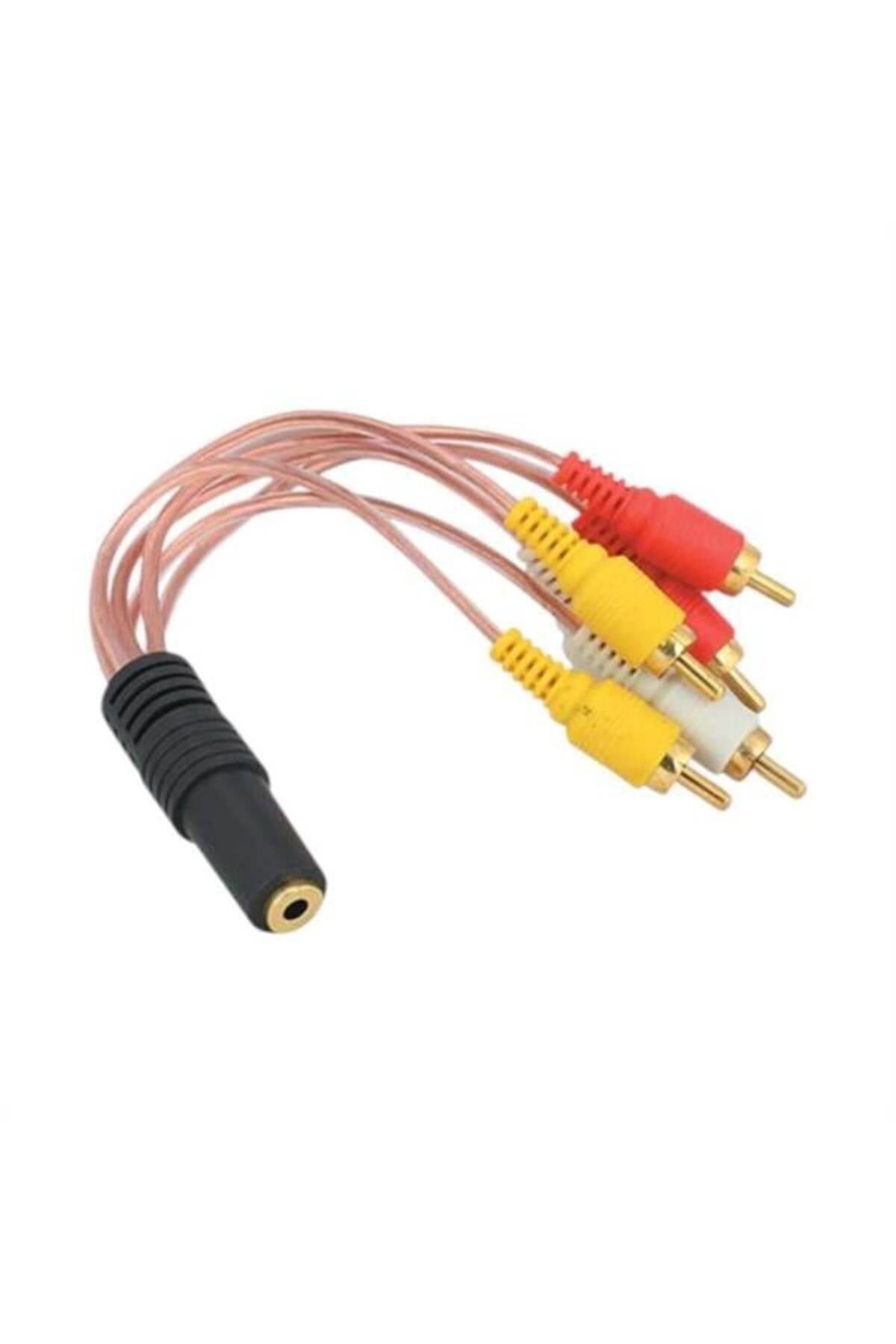 3.5 Mm Stereo Dişi 6 Tos Erkek 5+1 Kablo