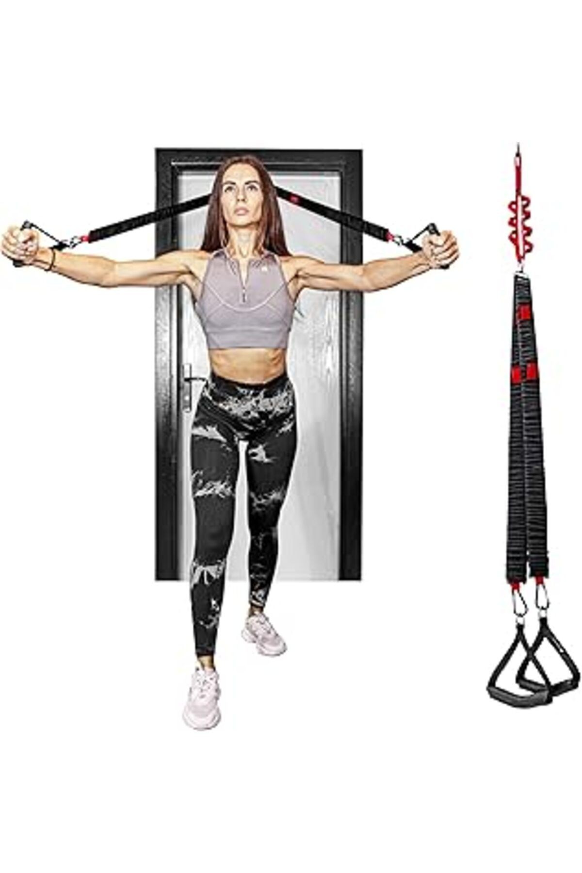 Rebuwo Çok Fonksiyonlu Direnç Lastiği Seti Multifunction Resistance Set Çok Amaçlı Taşınabilir Egze