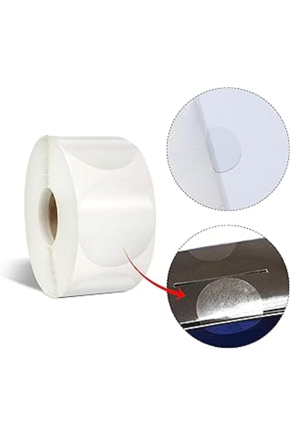 Colortouch Şeffaf Paketleme Etiketi - Yuvarlak Paketleme Etiketleri - 1000 Adet 3 Cm Çapında - Şeff