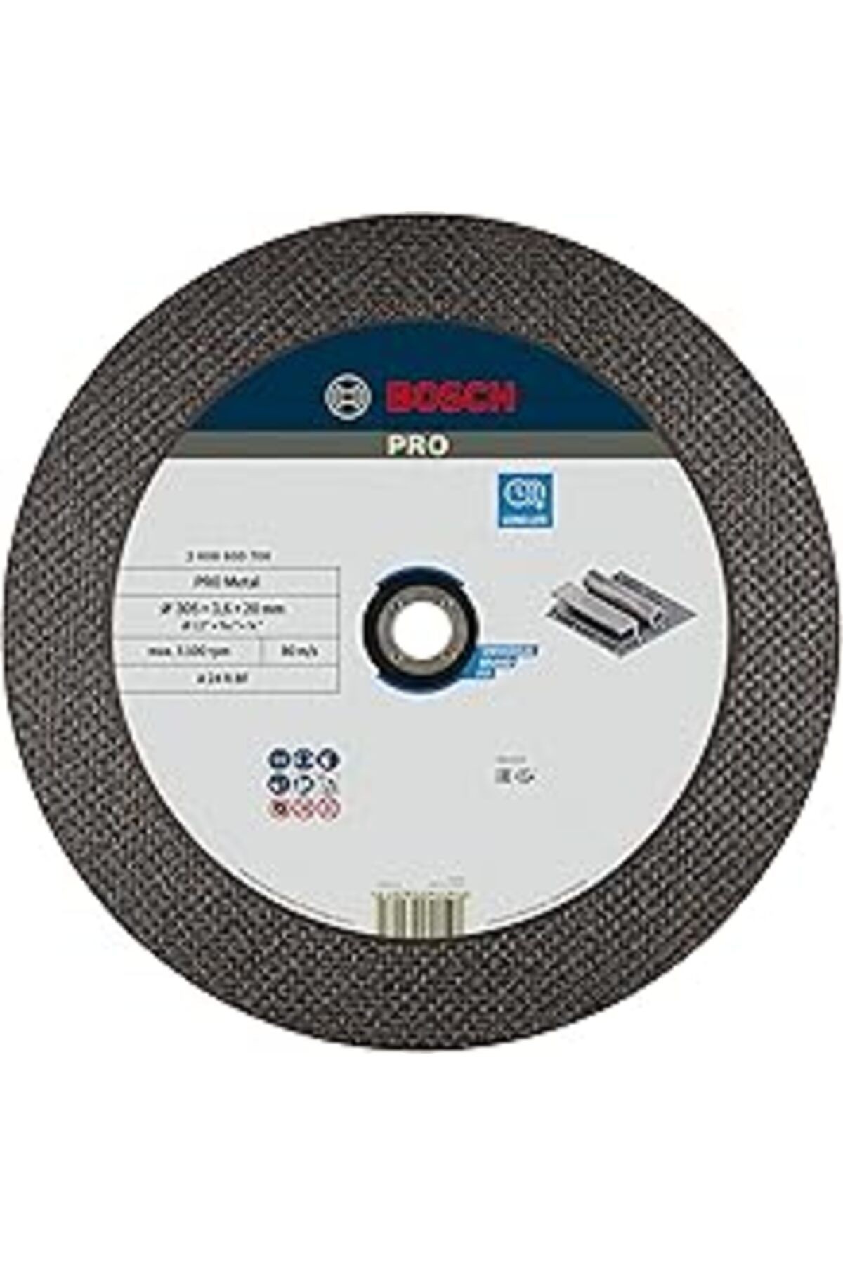 Bosch 2608600706 Aksesuarı Metal Düz-Ayırma Diski A 24 R Bf, 300 Mm, 20 Mm, 3,5 Mm