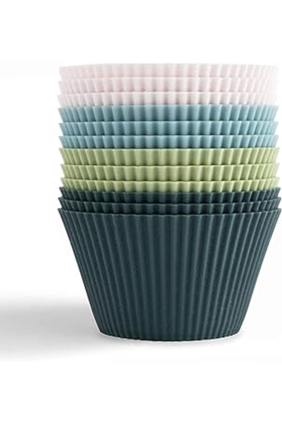 Orret Home Muffin Pisirme Kalıbı 12 Adet Silikon Kek Kalıbı Muffin Cupcake Kalıbı Kek Çikolata Ve S