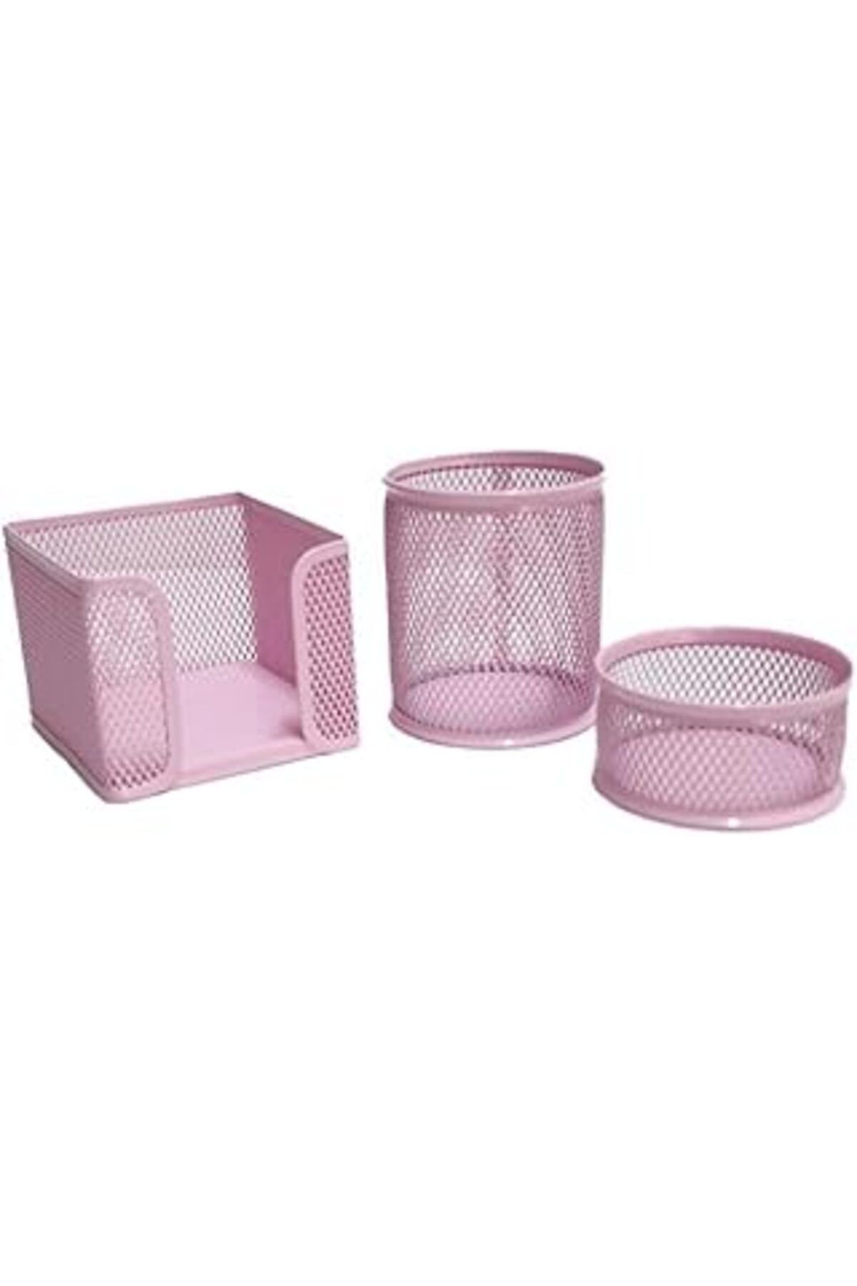 Need Masaüstü Perfore 3'Lü Toz Pembe Kalemlik Seti Nd-1001