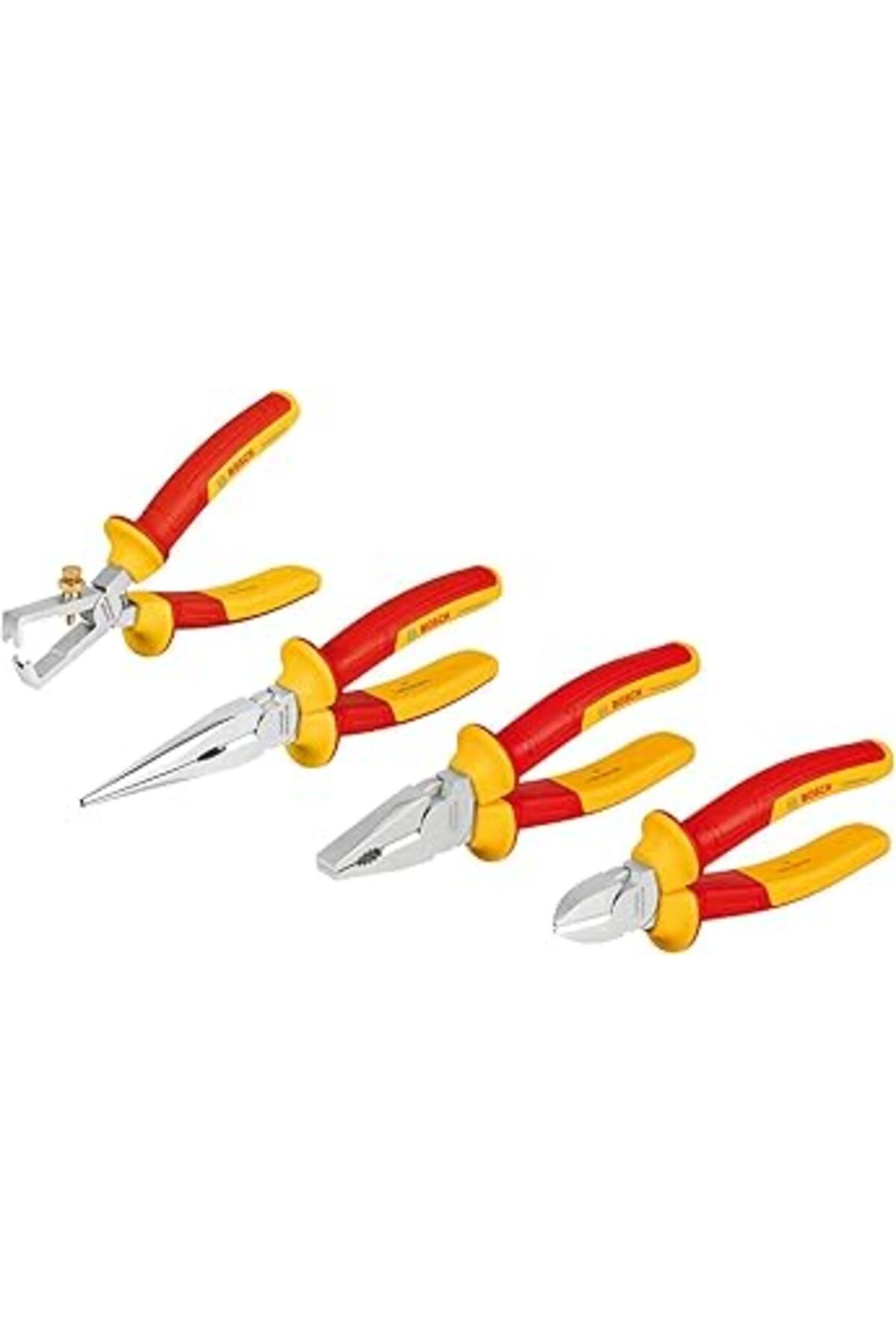 Bosch Professional Vde Pense Seti 4 Parça (1X Yan Keski 160Mm; 1X Pense 180Mm; 1X Kargaburun 200Mm;