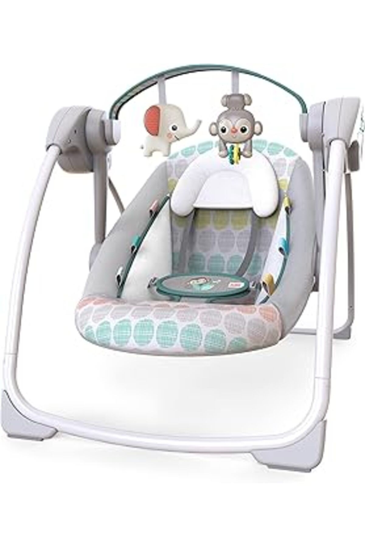 Bright Starts Bebek Salıncağı, Uyarlanabilir Hız, Kumaş Oyuncaklar, Müzik, Çıkarılabilir Oyuncak Ba