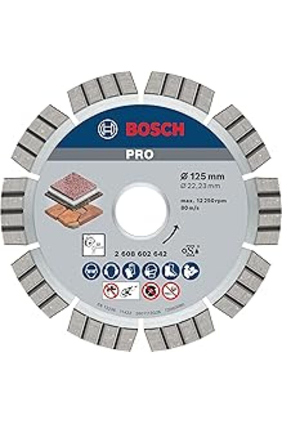 Bosch Elmas Kesme Diski Stone, 125 X 22,23 X 2,2 X 12 Mm, 2608602642 Için En Iyisi