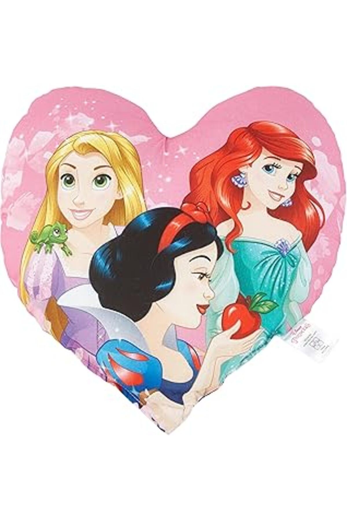 Taç Disney Princess Heart Lisanslı Karakter Baskılı%100 Pamuk Kırlent, Pembe, Kalp 40x40 Cm