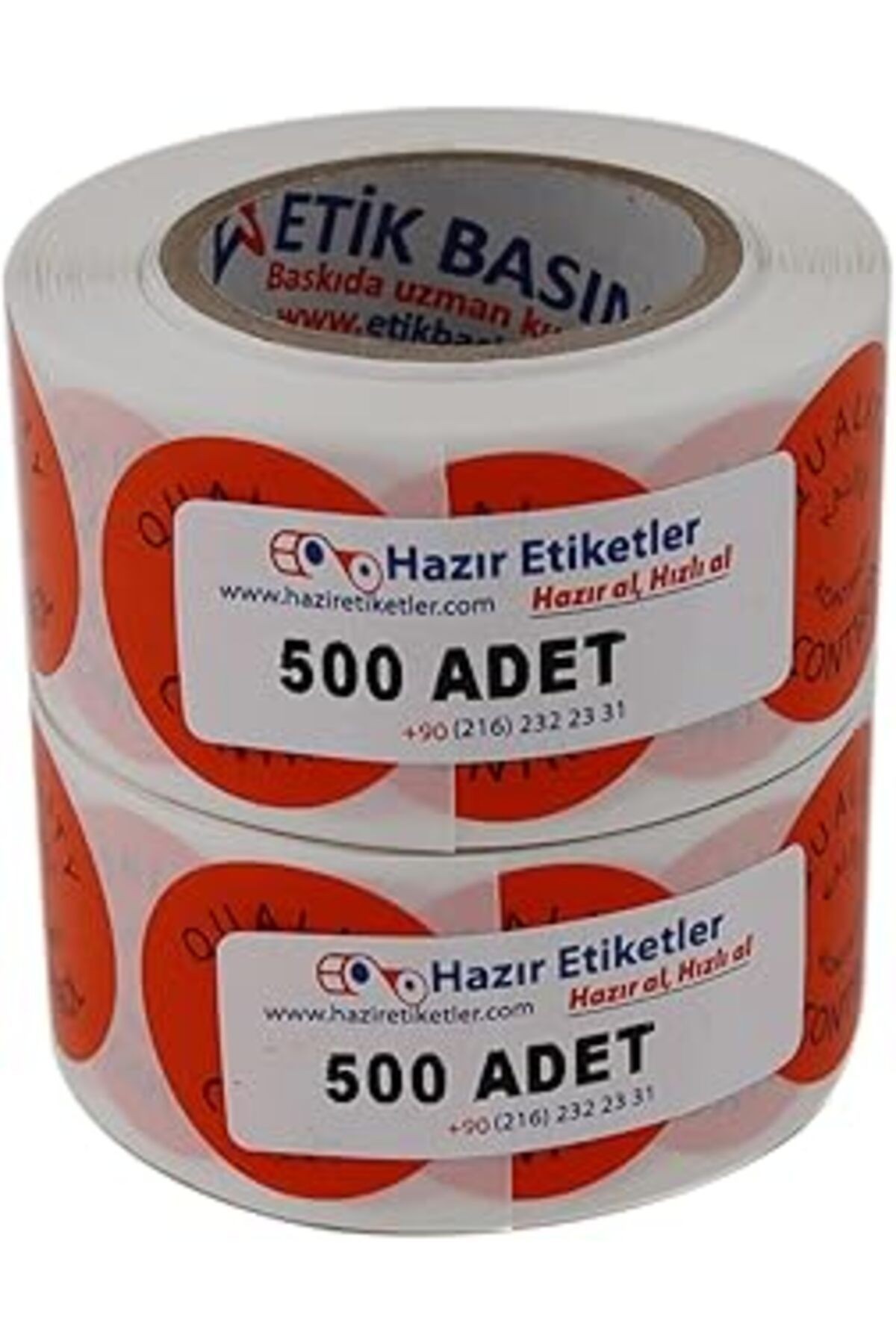 Hazır Etiketler , Hazır Al Hızlı Al Kalite Kontrol Etiketi 30Mm Çap Ruloda 500 Adet 2 Rulo Toplam 1
