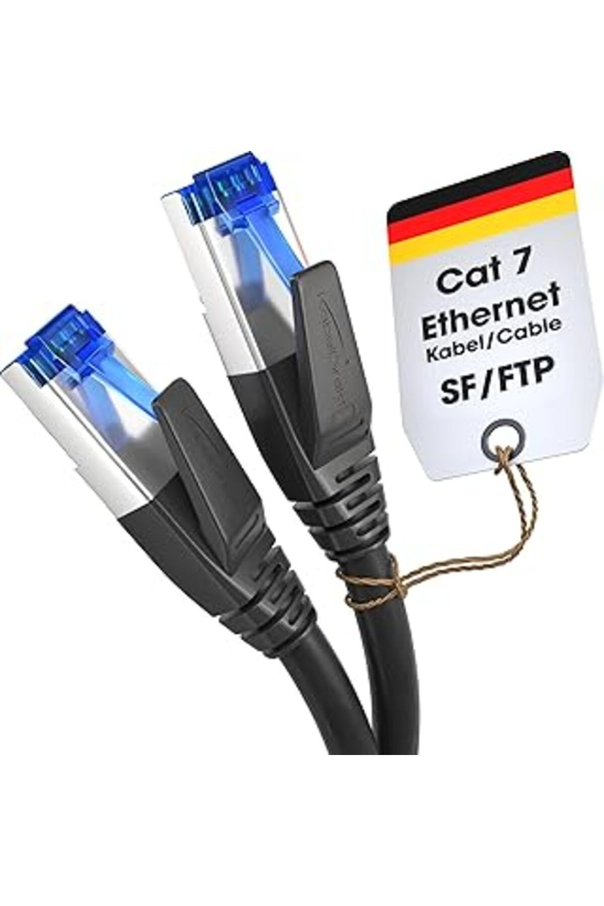 Kabeldirekt – Cat 7 Ethernet Kablosu, Kırılmaya Dayanıklı – 1,5M – 10 Gbit Ağ, 0,25-30M Arasında Me