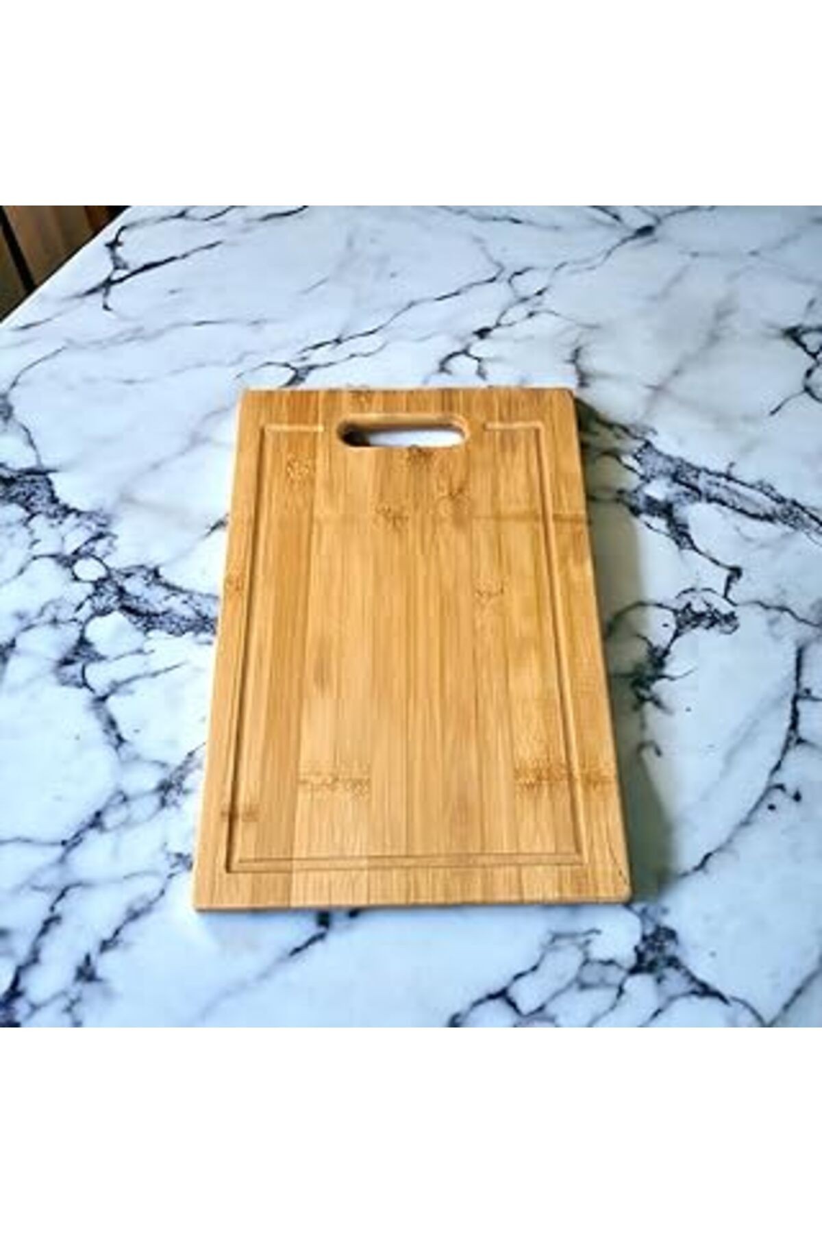 Deconox Bambu Kesme Tahtası Antibakteriel Yıkanabilir Doğrama Tahtası Dikdörtgen 34x24 Cm
