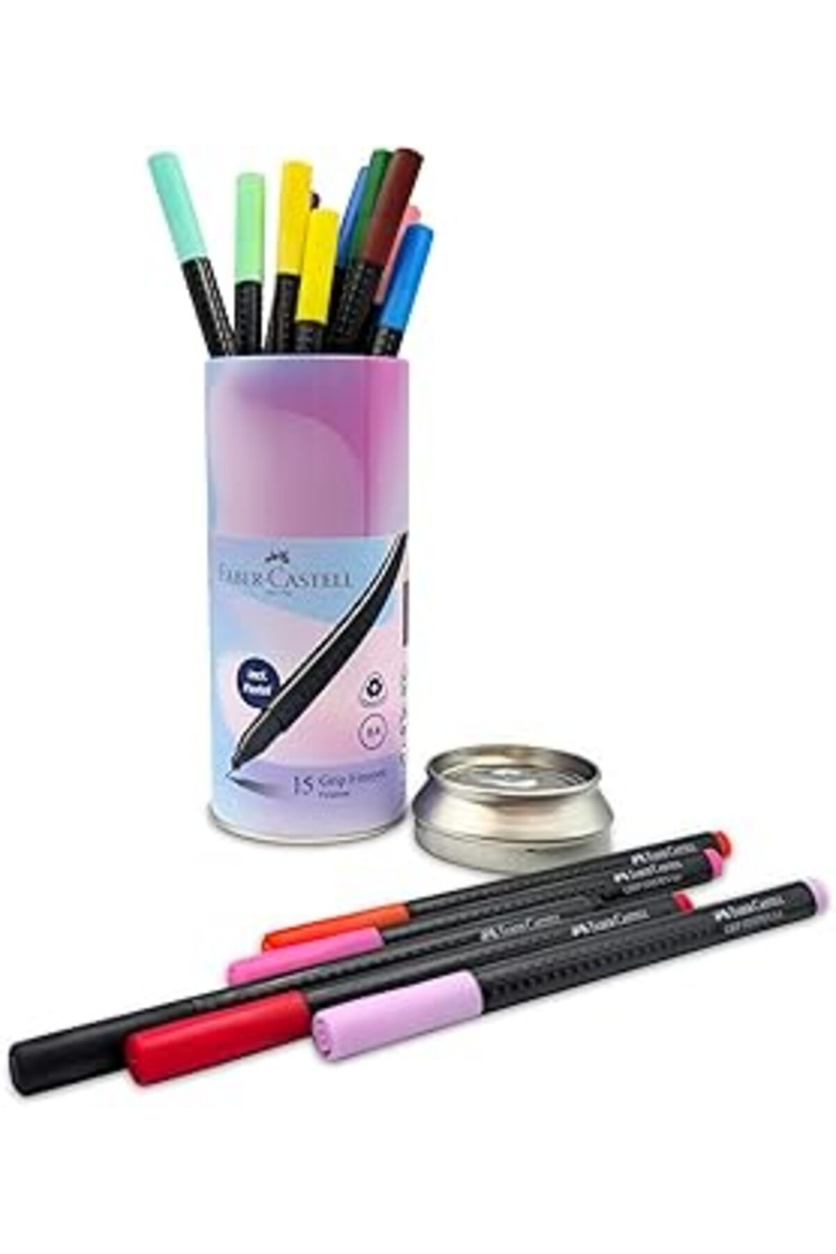 Faber-castell Finepen, Tin 15'li, Ince Uçlu Kalem