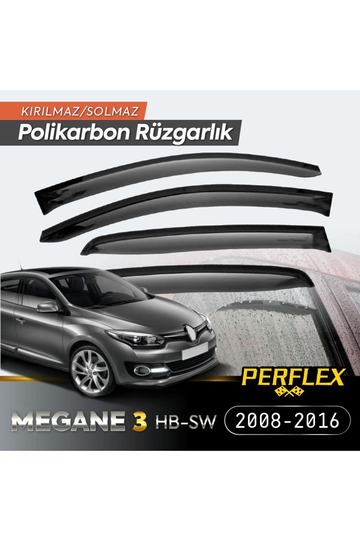 Renault Megane 3 Hb-sw 2008-2016 Cam Rüzgarlığı V2 Mugen