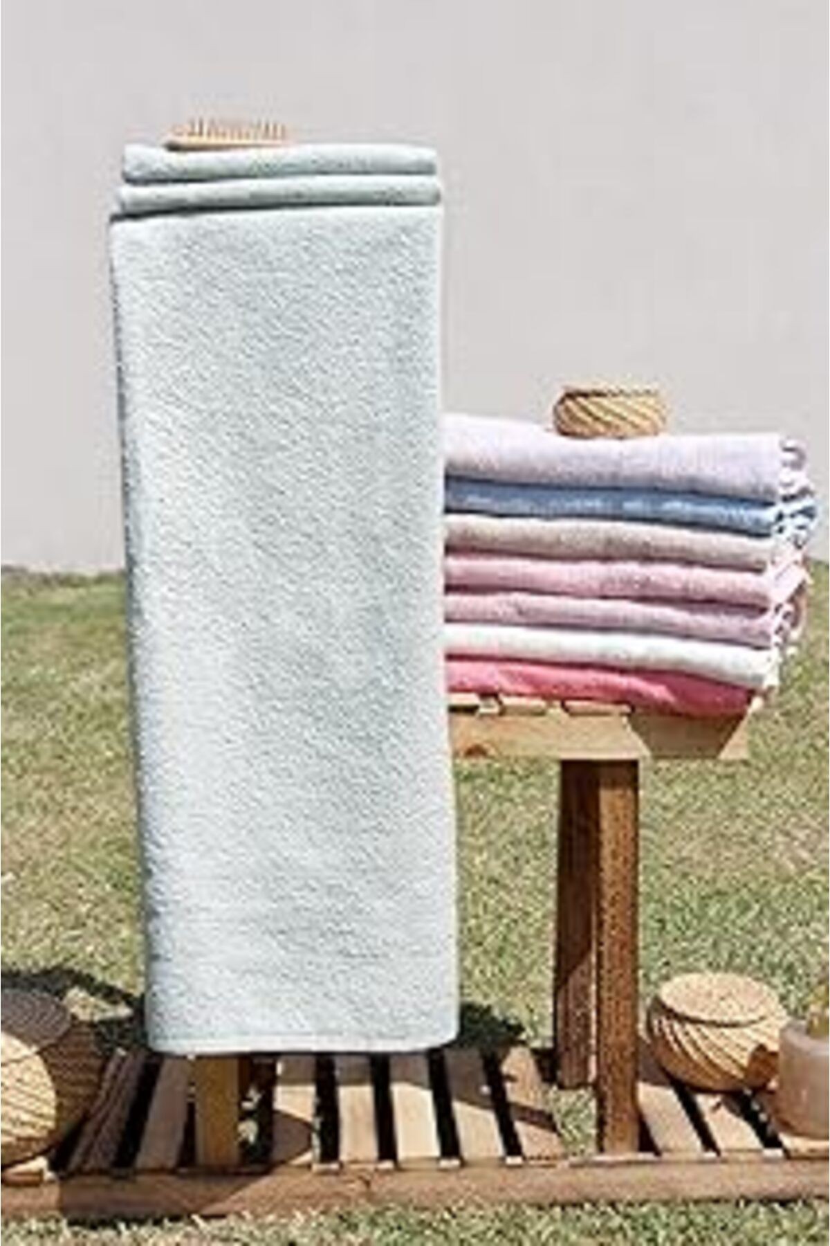Baveno %100 Pamuk Renkli 70x140 Banyo Havlusu Mint