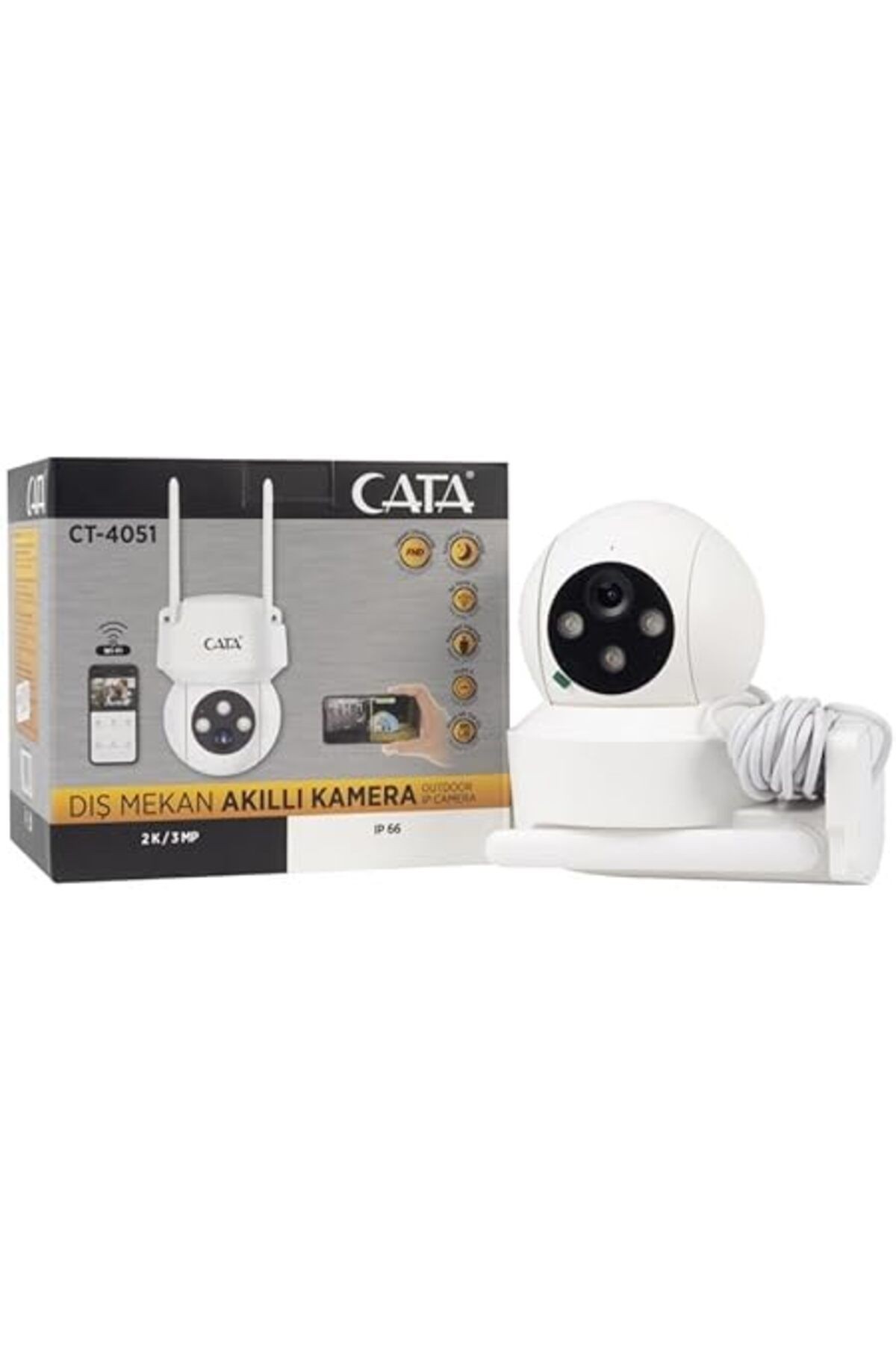 Cata Ct-4051 Dış Mekan Full Hd (1080P) Wi-fi Akıllı Ip Kamera