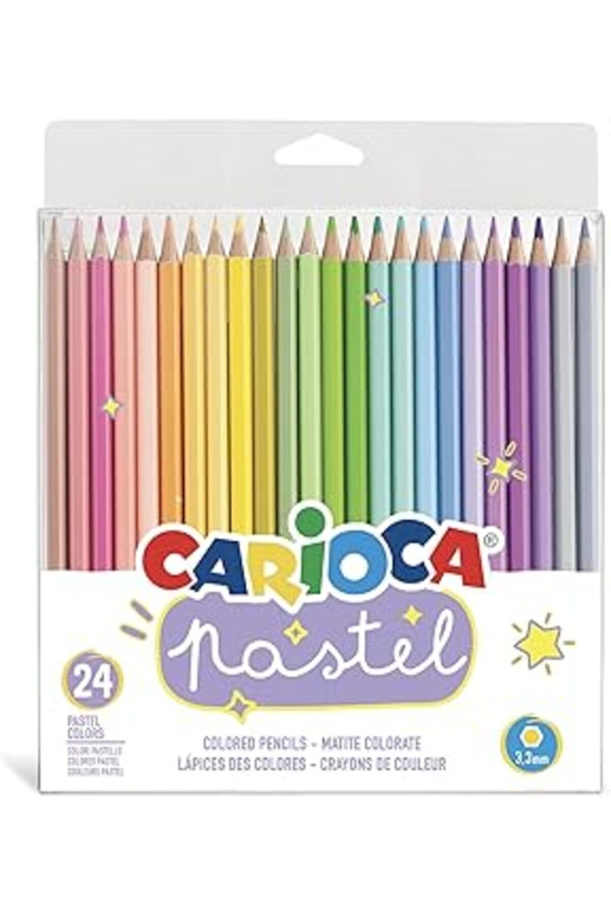 Carioca Pastel Renk Kuru Boya Kalemi 24'Lü