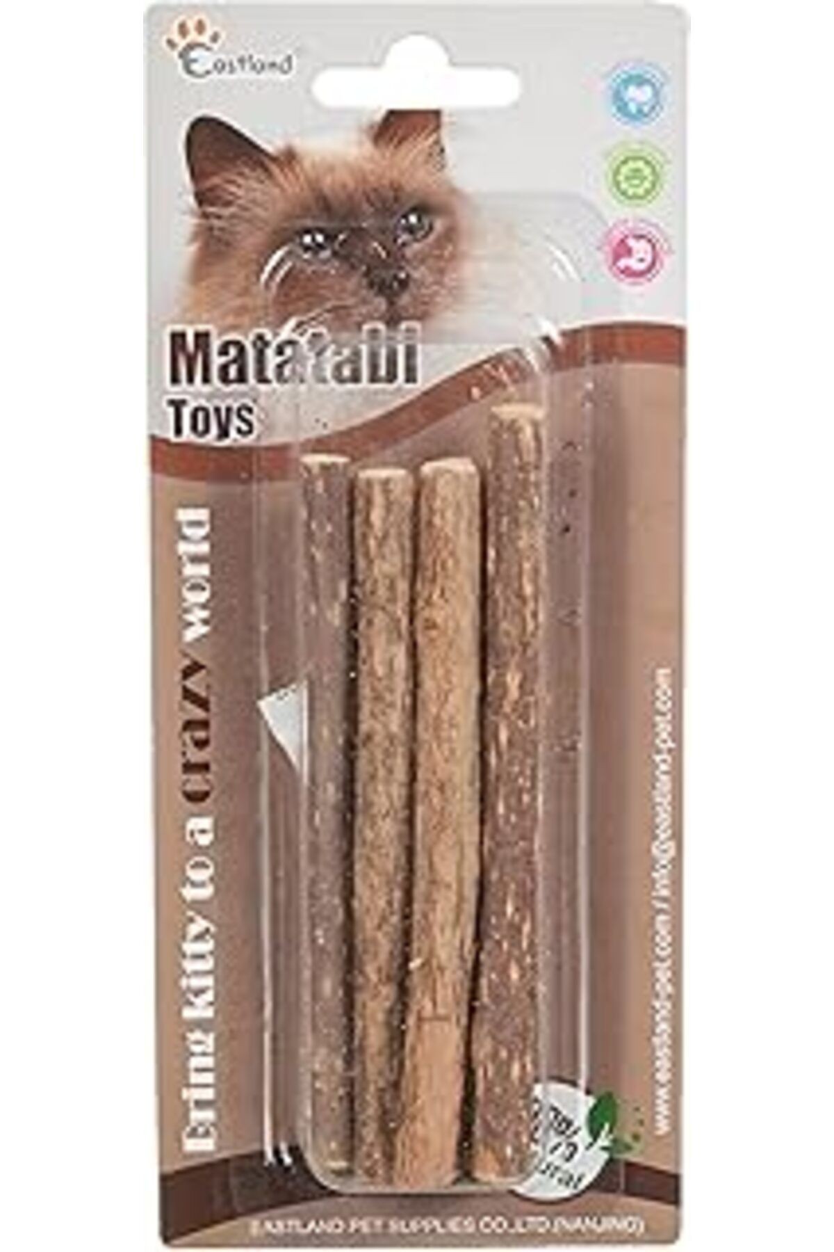Beeztees Eastland 550862 Matatabi Kedi Stick Oyuncak, 5'Li, 12 Cm