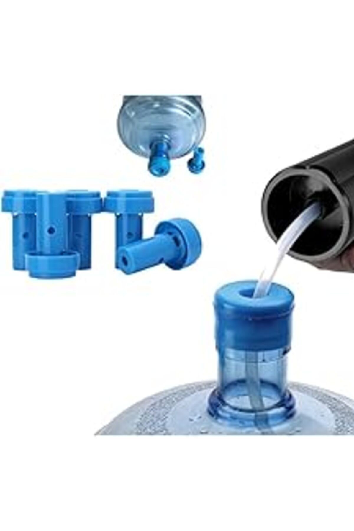 Vakia 3 Adet Şarjlı Su Pompası/Su Sebili Uyumlu Su Dökülmesini Engelliyen Çelik Yaylı Non-Spill Dam