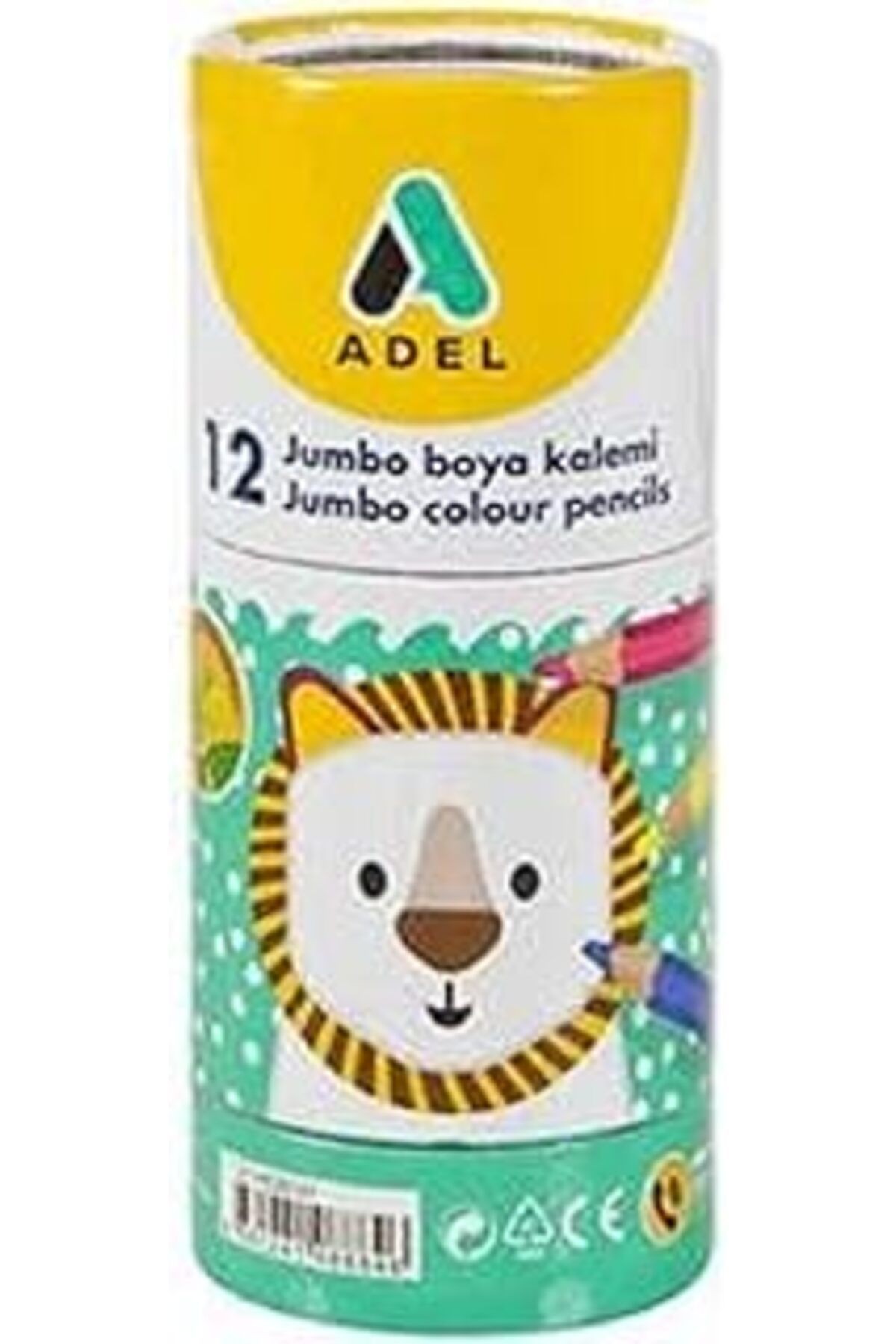 Adel 9520 Jumbo Hexa Boya Kalemi 12'Li 44593