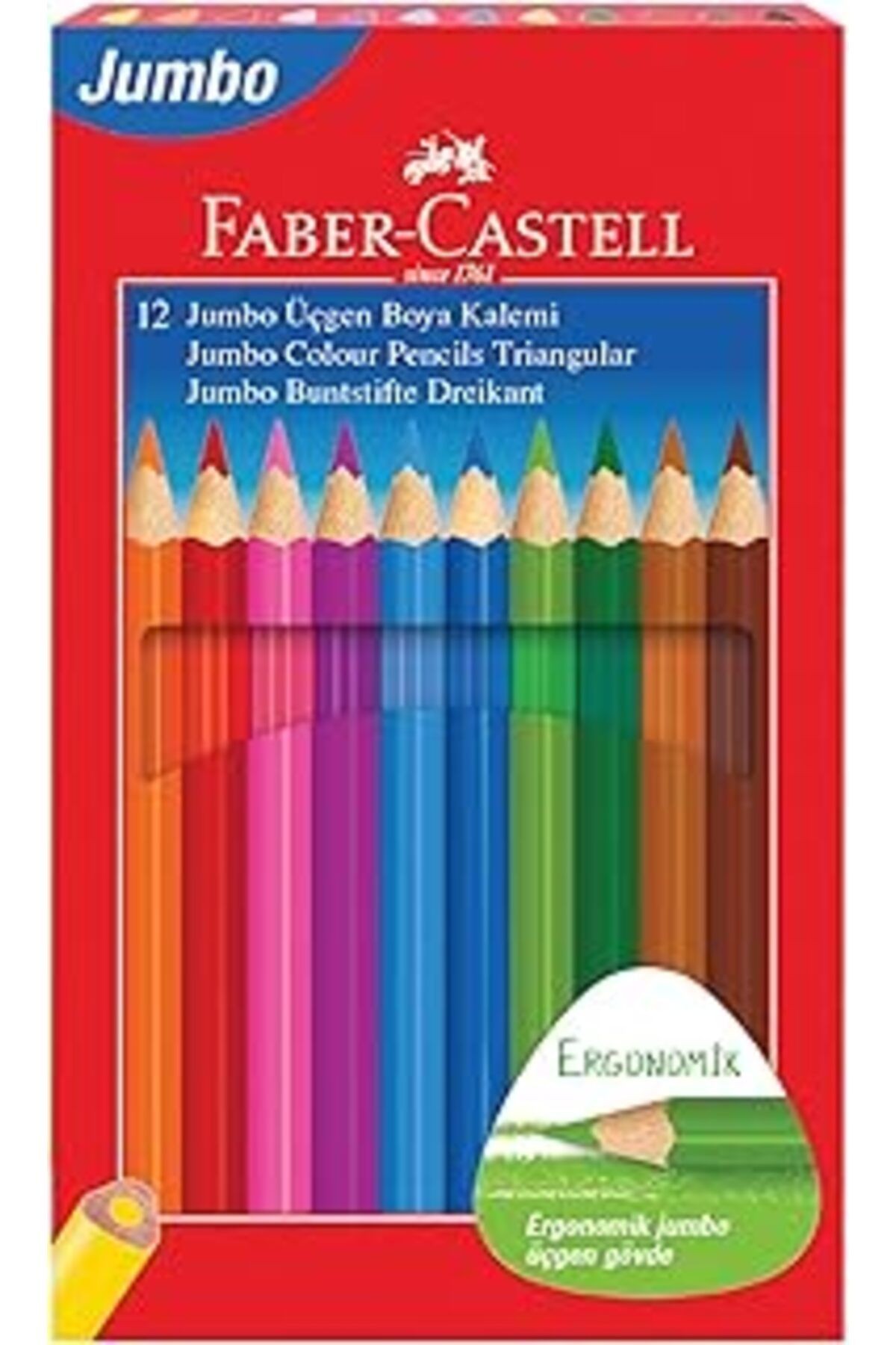 Faber-Castell Jumbo Boya Kalemi, 12 Renk
