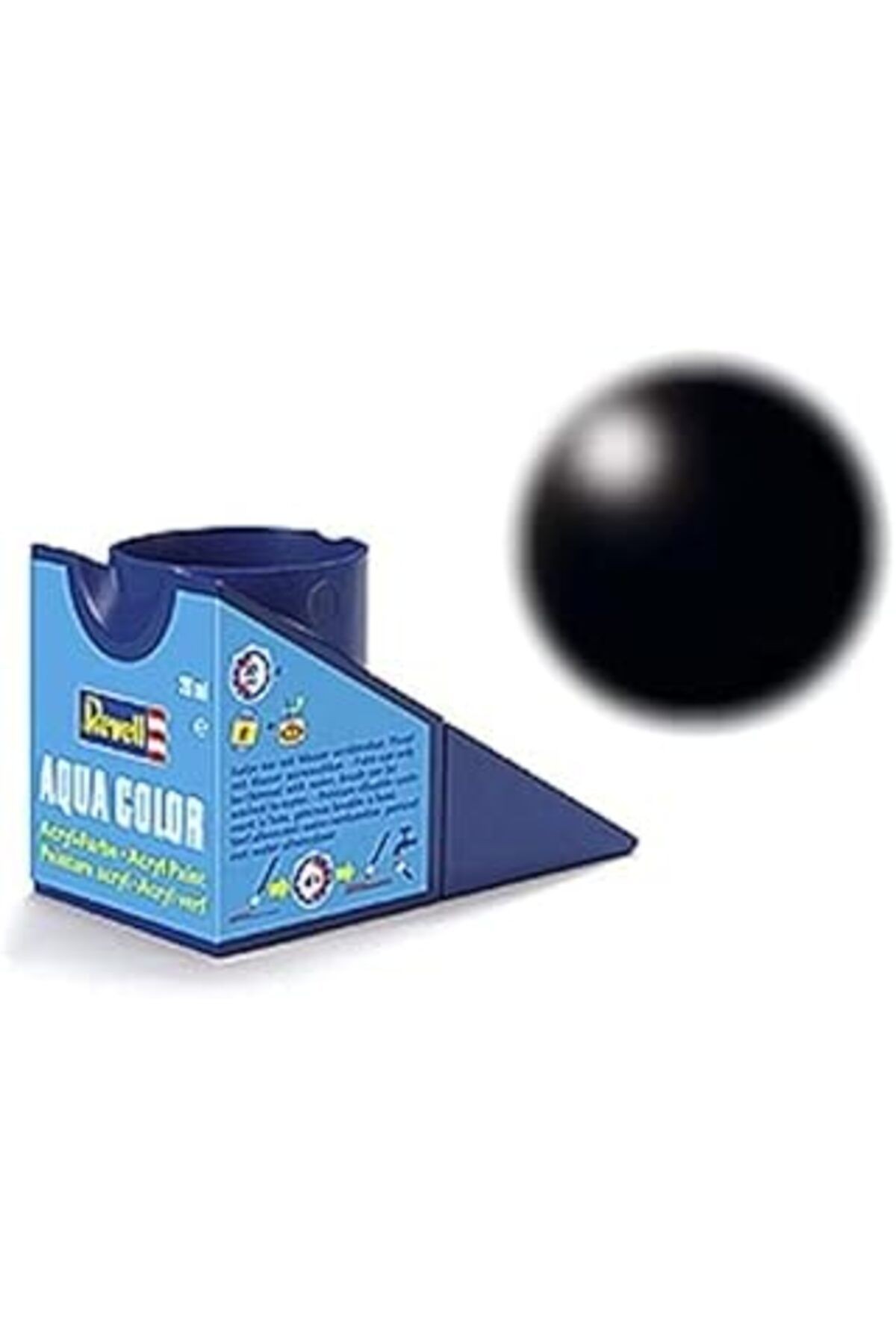 Revell - Su Bazlı Maket Boyası Siyah Ipek 18 ml (36302)
