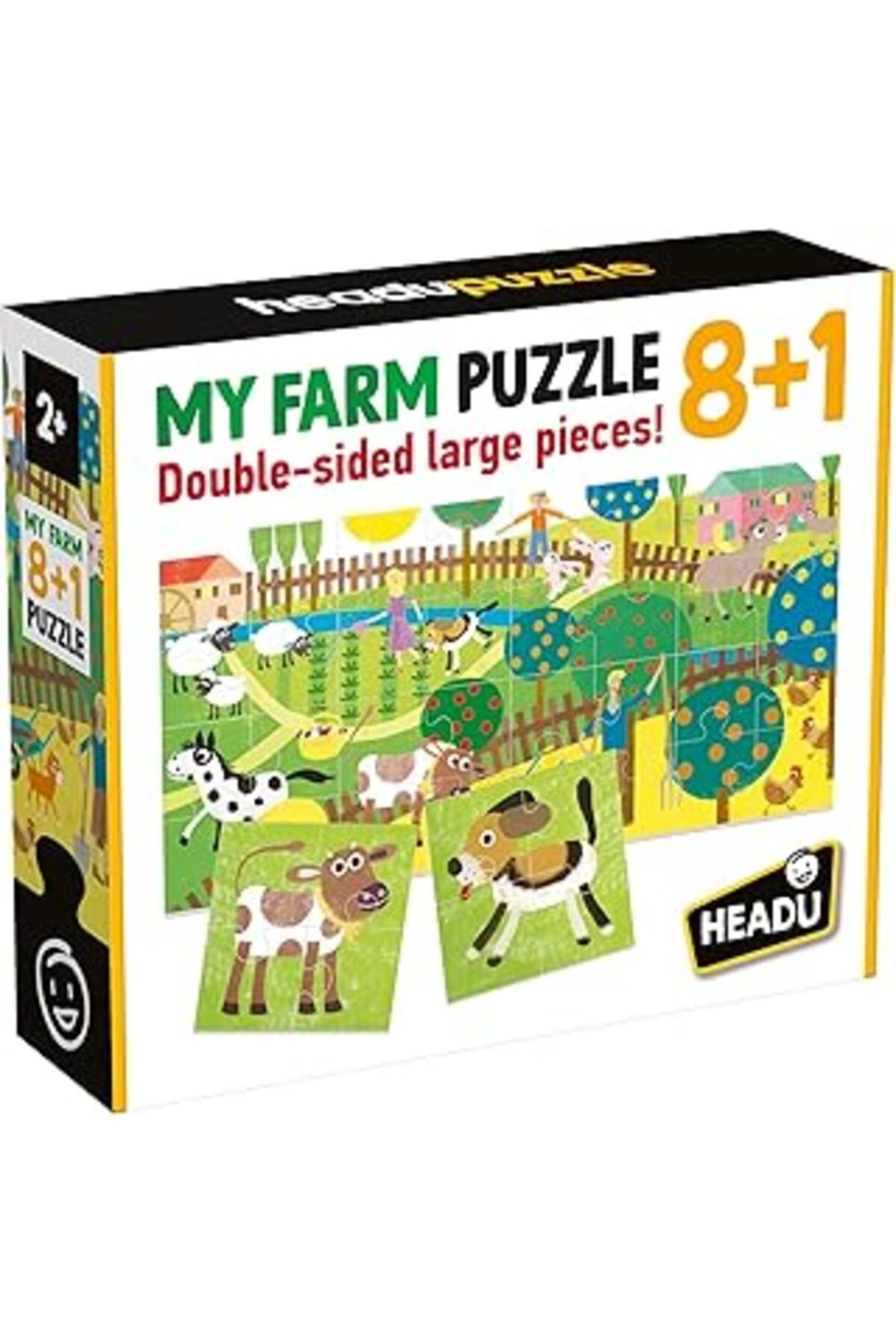 Headu Puzzle 8+1 Farm (2-5 Yaş) It20867