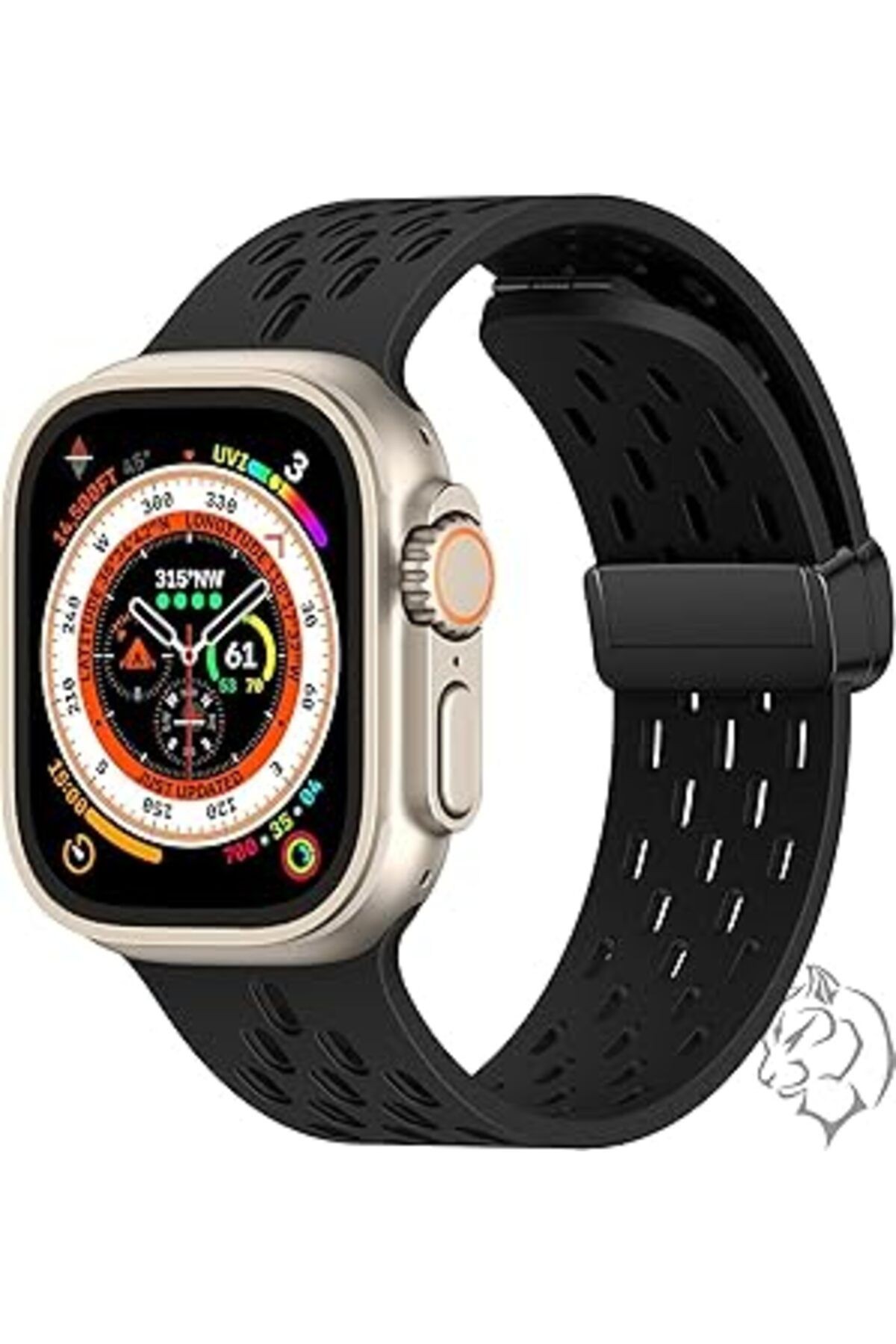 Apple Watch Için Uruchi Manyetik Ter Önleyici Spor Kordon, Suya Dayanıklı, Nefes Alabilen Silikon K