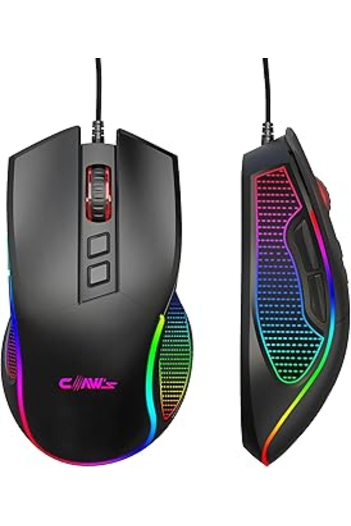 Claw'S Crossfire V1 12800 Dpi Makro Yazılımlı Chromatic Rgb Gaming Mouse - Siyah