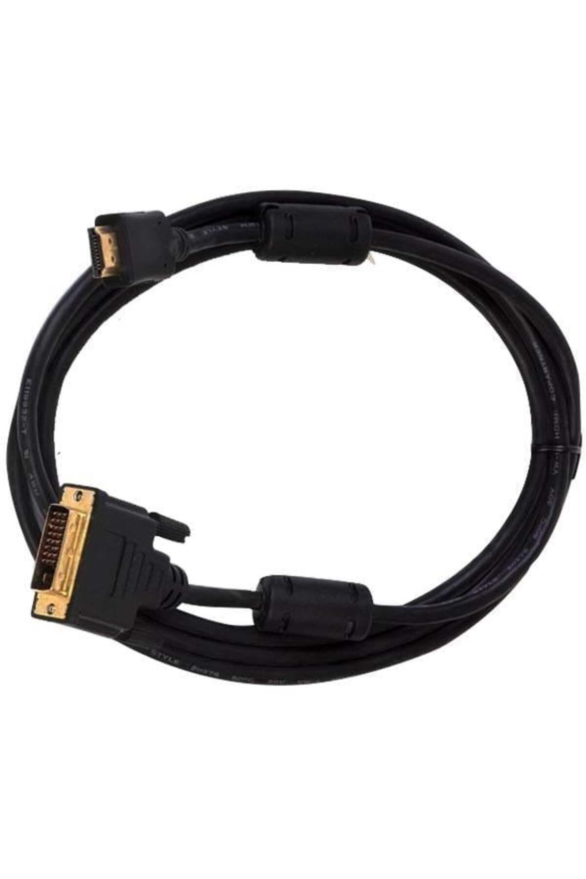 Powermaster 10 Metre Dvi 24+1 Erkek To Hdmi 19 Pin Erkek Altın Uçlu Hdmi Dvi Kablo