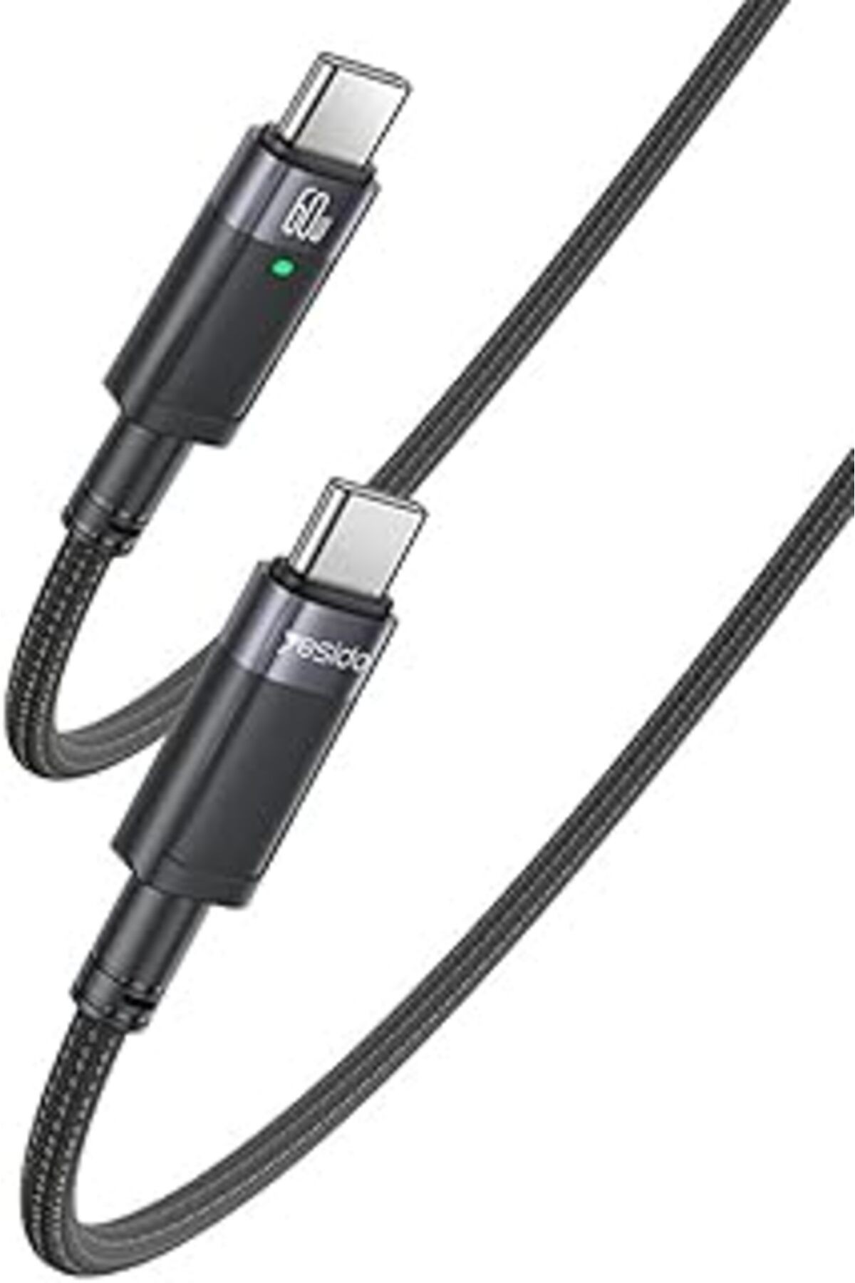 Yesido 60w Type-c To Type-c Otomatik Şarj Kesme Özellikli Pd Hızlı Şarj Kablosu, 1.2 Metre