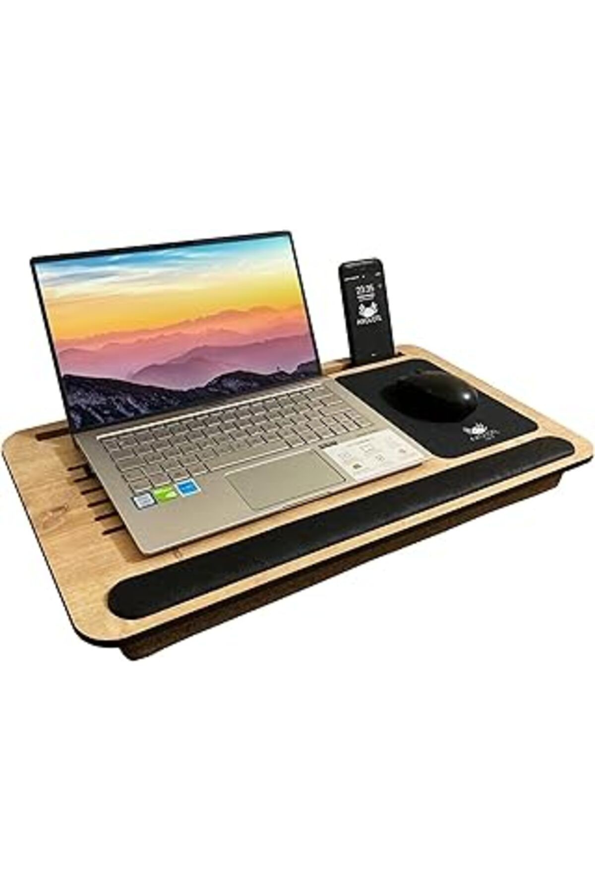 Axolotl Supply Telefon Ve Tablet Bölmeli Minderli Laptop Sehpası Notebook Bilgisayar Çalışma Masası