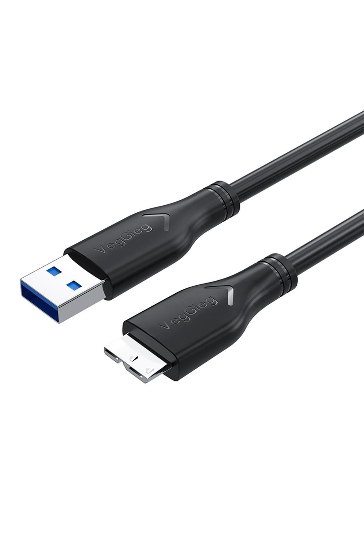 Usb 3.0 Micro B Şarj Ve Data Hdd Kablosu 1 Metre