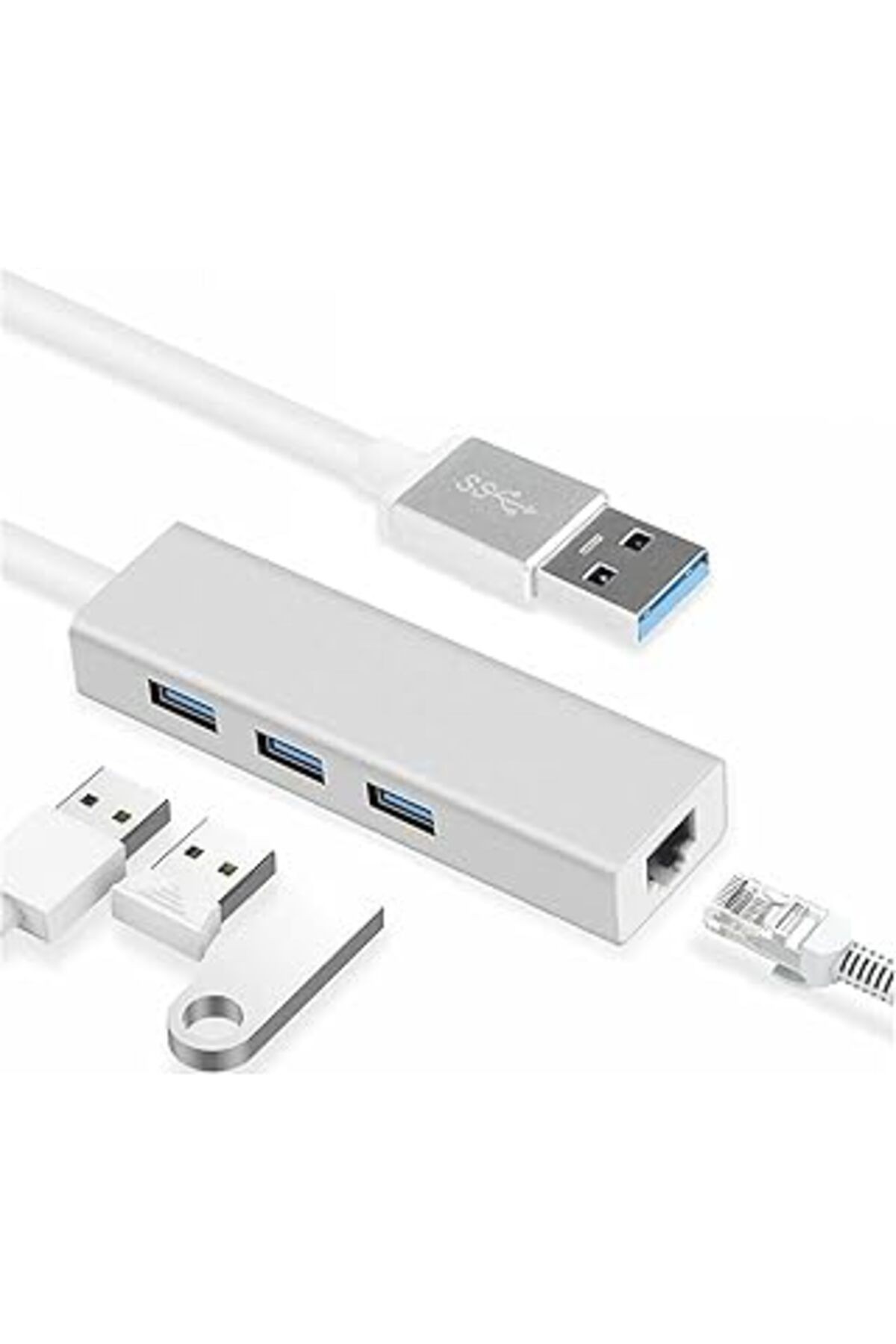 Daytona Fc06 3 Bağlantı Noktalı Usb3.0 To 3Usb3.0 10/100 Mbps Ethernet Kablolu Çevirici