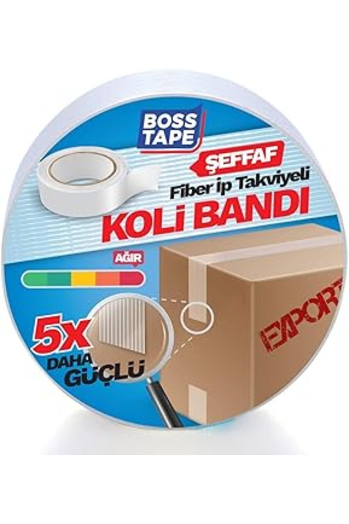 Boss Tape Ip Takviyeli Çok Güçlü Koli Bandı En:45mm Boy:25mt