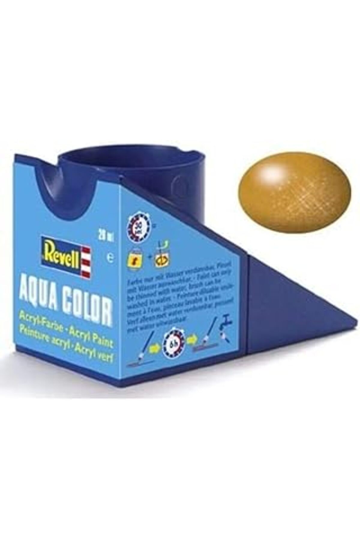 Revell - Su Bazlı Maket Boyası Pirinç Metalik 8 ml (36192)