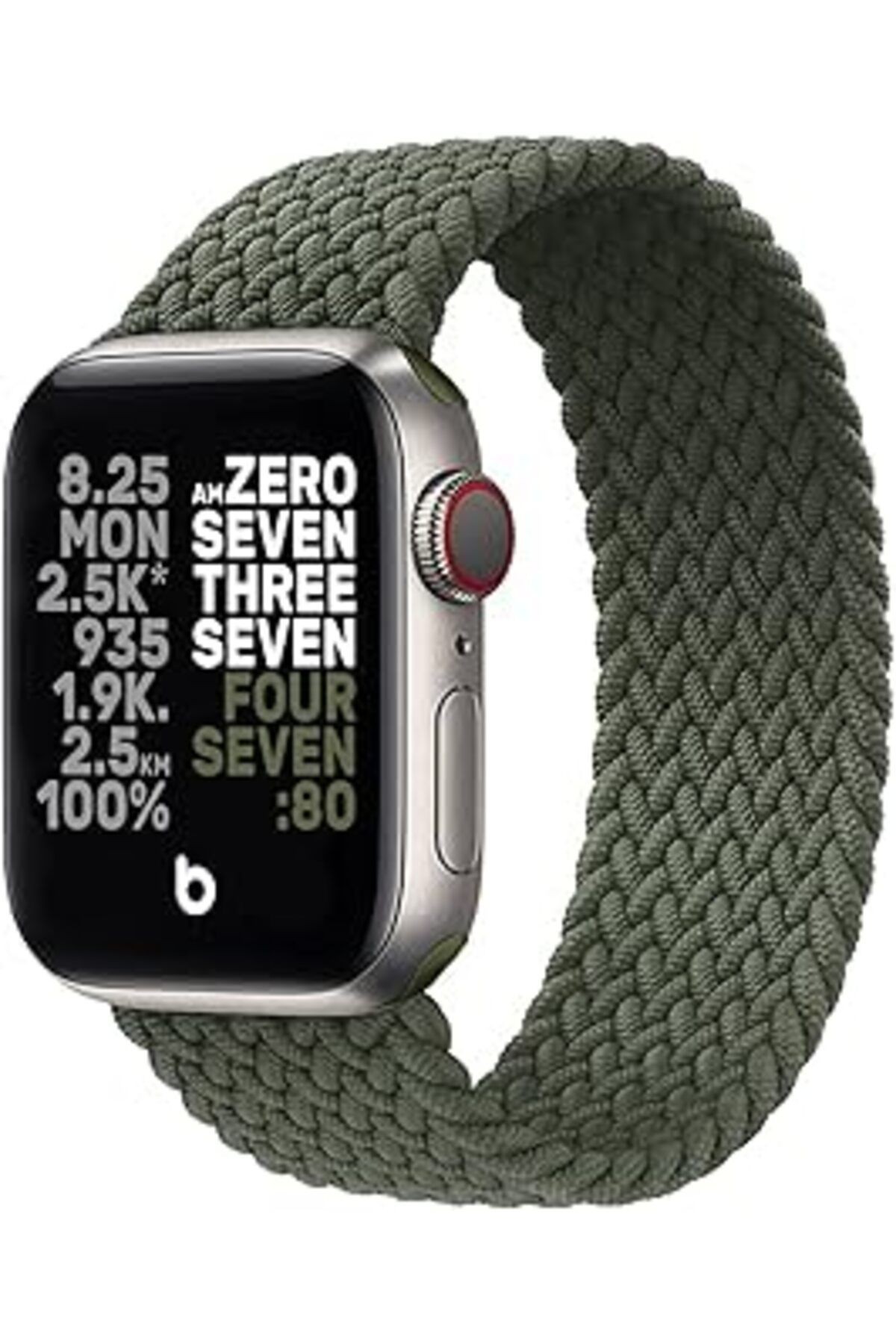 Bause Tüm Apple Watch Serileri Ile Uyumlu Yumuşak Ve Kullanışlı Solo Loop Esnek Örgü Kordon