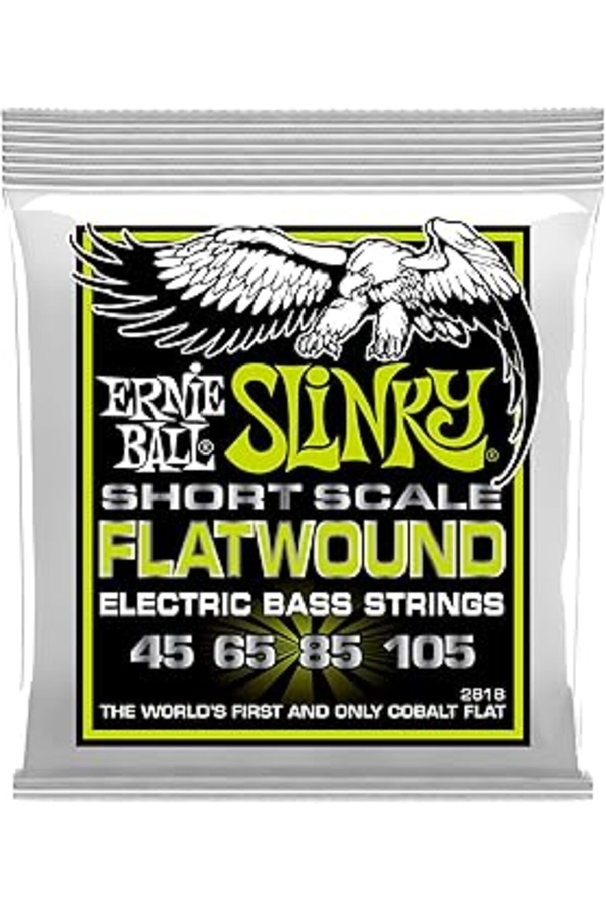 Ernie Ball Normal Slinky Flatwound Kısa Ölçekli Elektrik Bas Enstrüman Telleri 45-105 Kalibre (P028