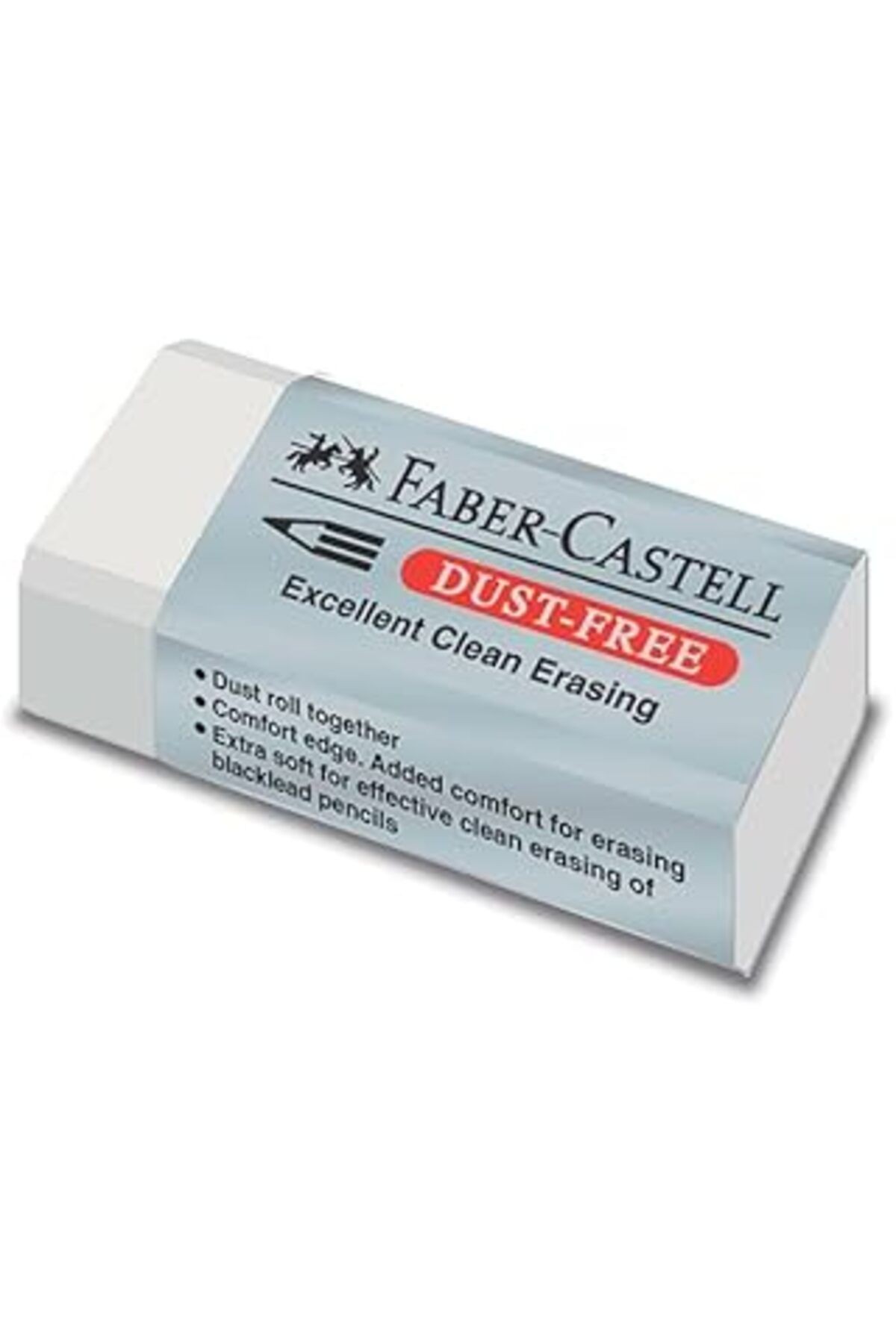 Faber-Castell 187130-Box30 Tozsuz Silgi - Beyaz (30'Lu Paket)
