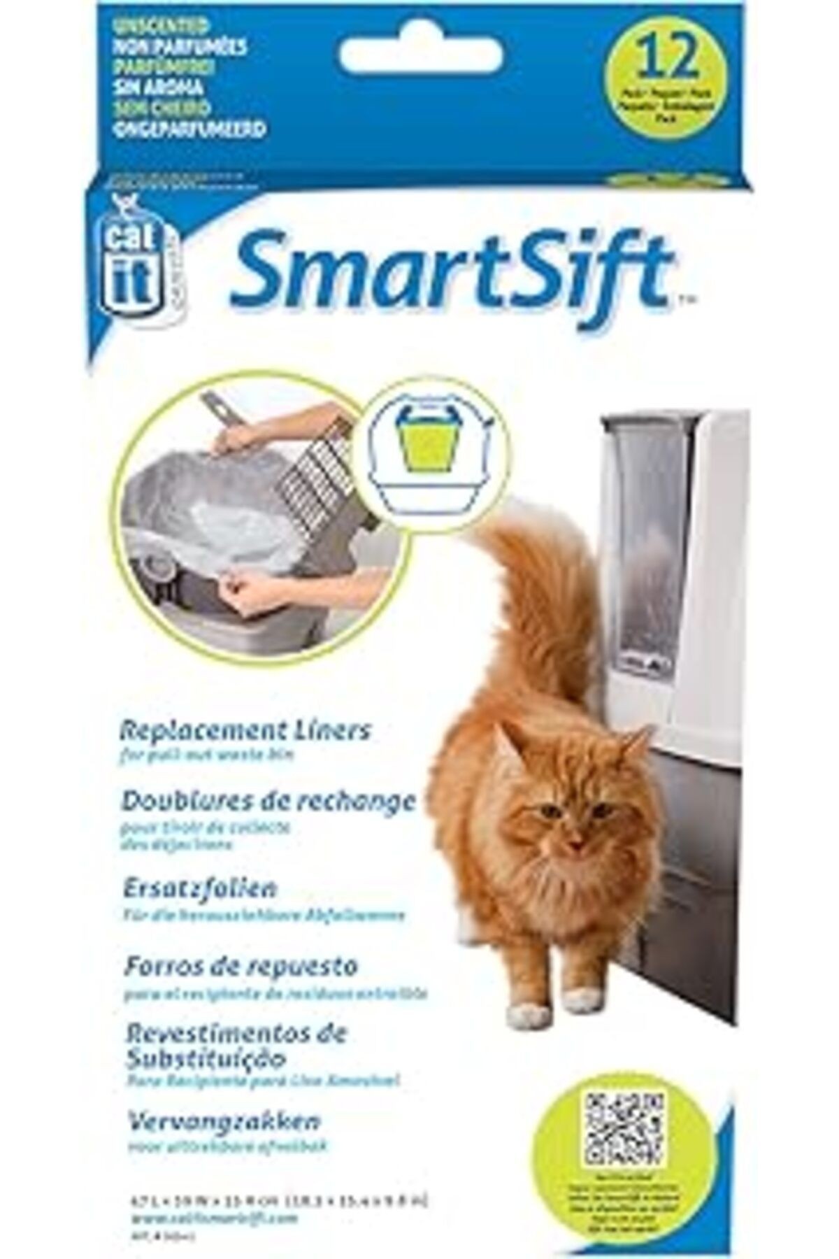 Catit Catit Smart Sift Kedi Tuvaleti Için Biyolojik Olarak Çözünebilir Altlıklar, 47 X 39 X 25 Cm,