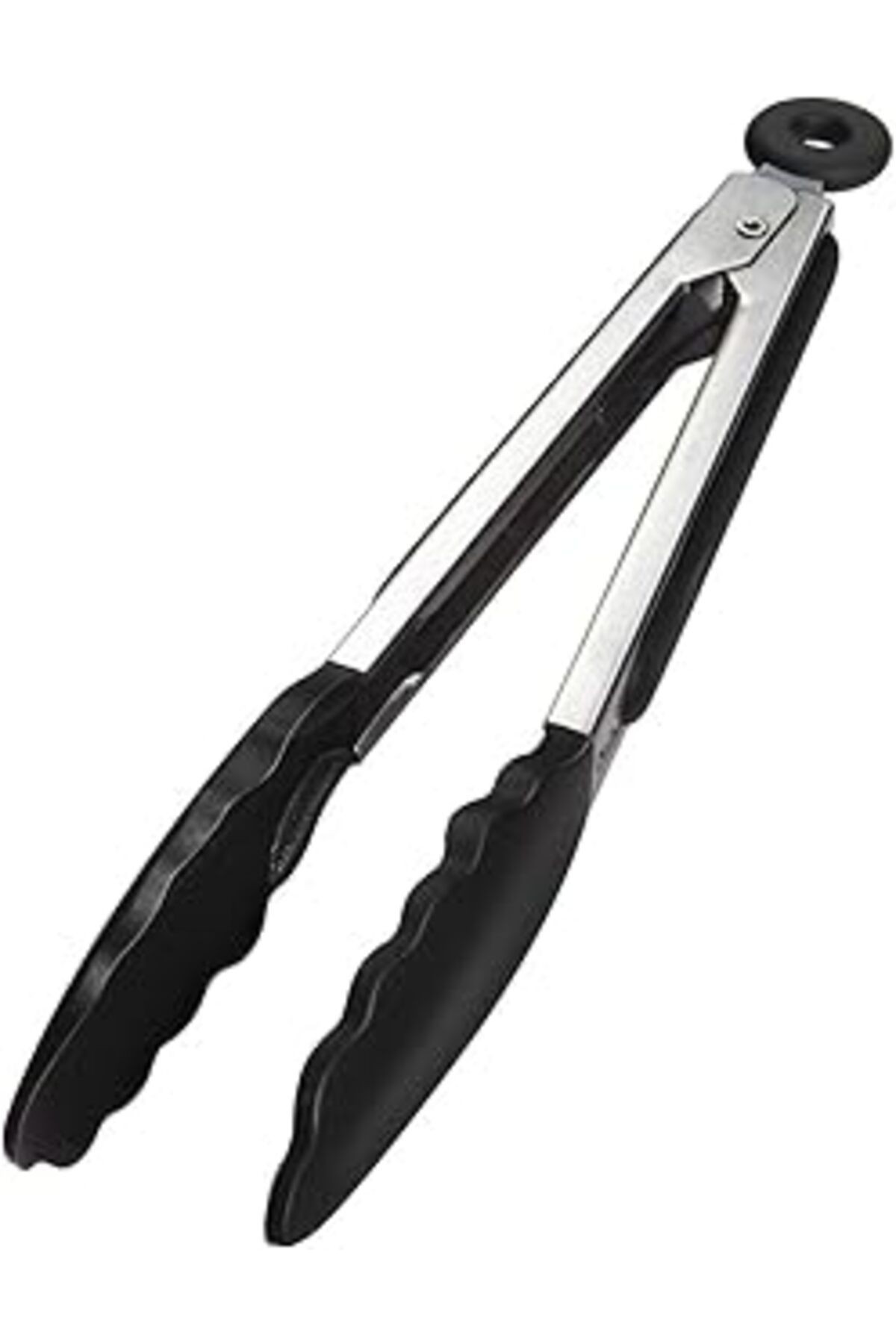 Baker Home Siyah Silikon Uçlu Mutfak Maşası - 23 Cm, Asma Kilit Sistemli Paslanmaz Çelik Sap, Kolay