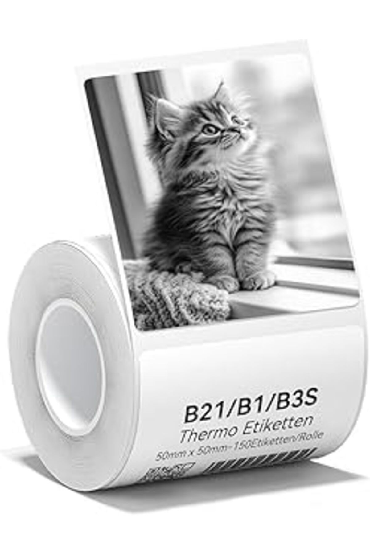 Niimbot 1 X Etiket B1 B21 B3s Etiket Yazıcısı Ile Uyumlu, 50 X 50 Mm Etiket Kağıdı, Beyaz Etiket Ka