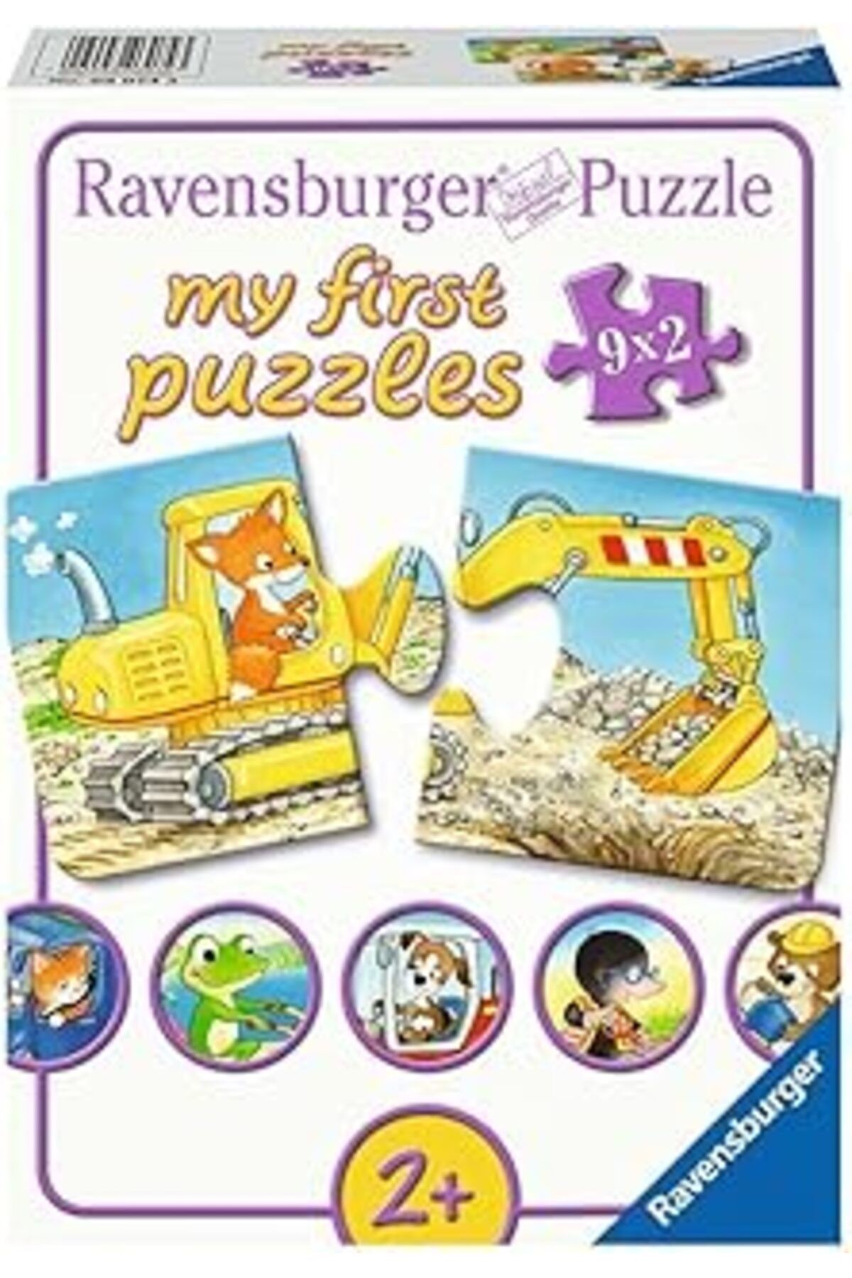 30743 İnşaatçı Hayvanlar Çocuk Puzzle, 9X2 Parça