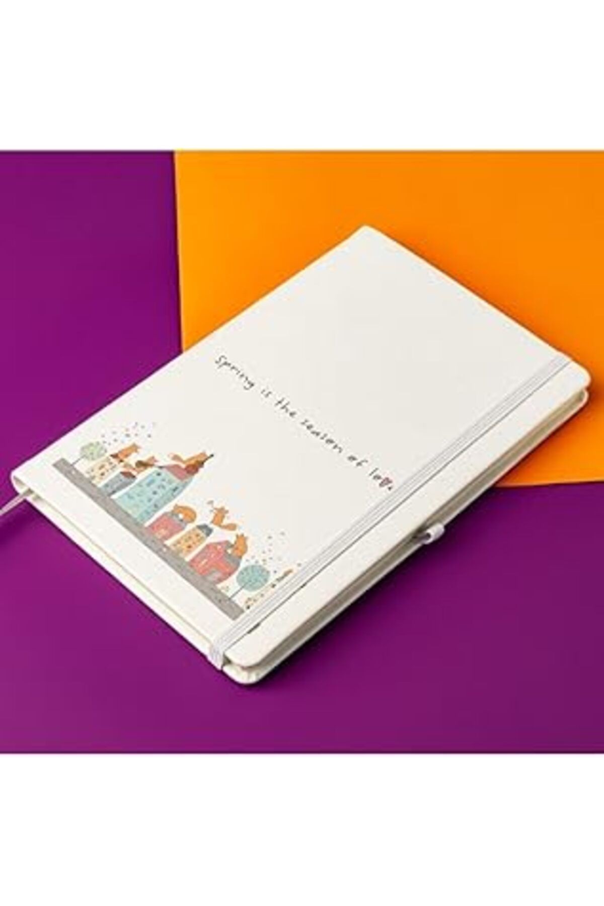 Hediyesepeti Baharda Aşk Başkadır Çizgili Not Defteri 13 Cm X 21 Cm 100 Yaprak